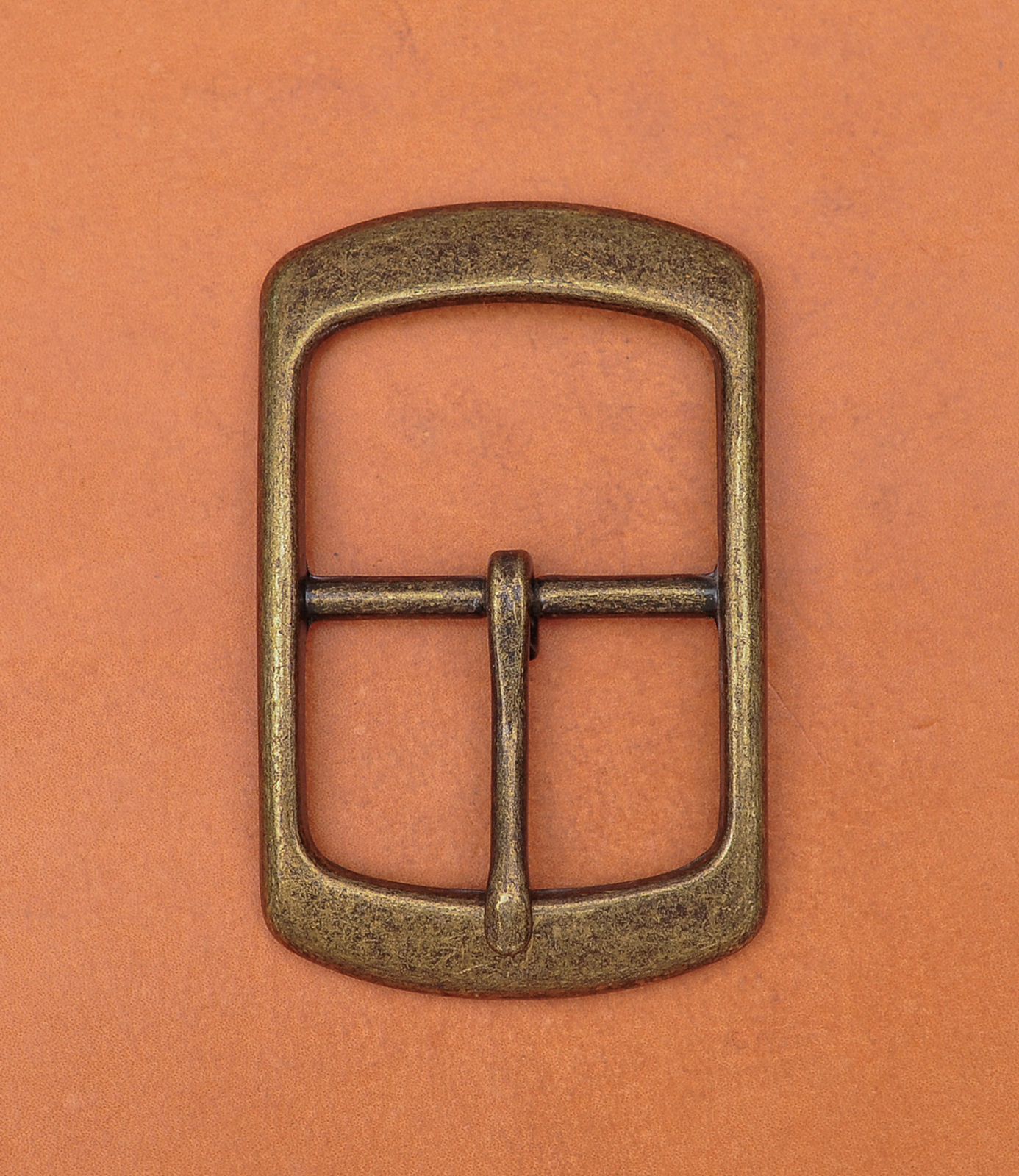 Antique Brass Center Bar Belt Buckle for Leather Belt Replacement Fit 40mm Strap