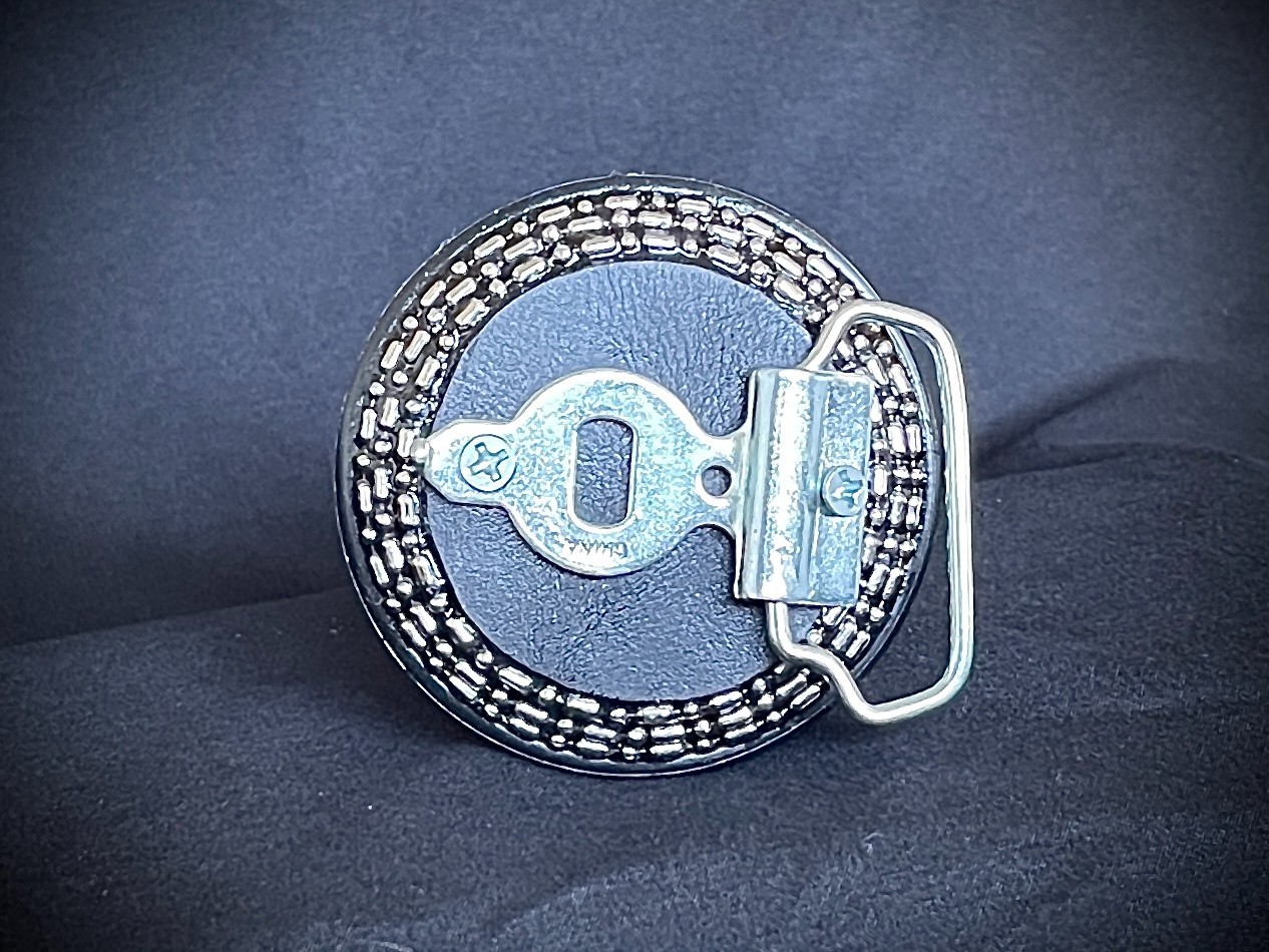 “Crypt Cross Relic” Skull Belt Buckle Red Crystal Eyes OOAK Darren McNeese
