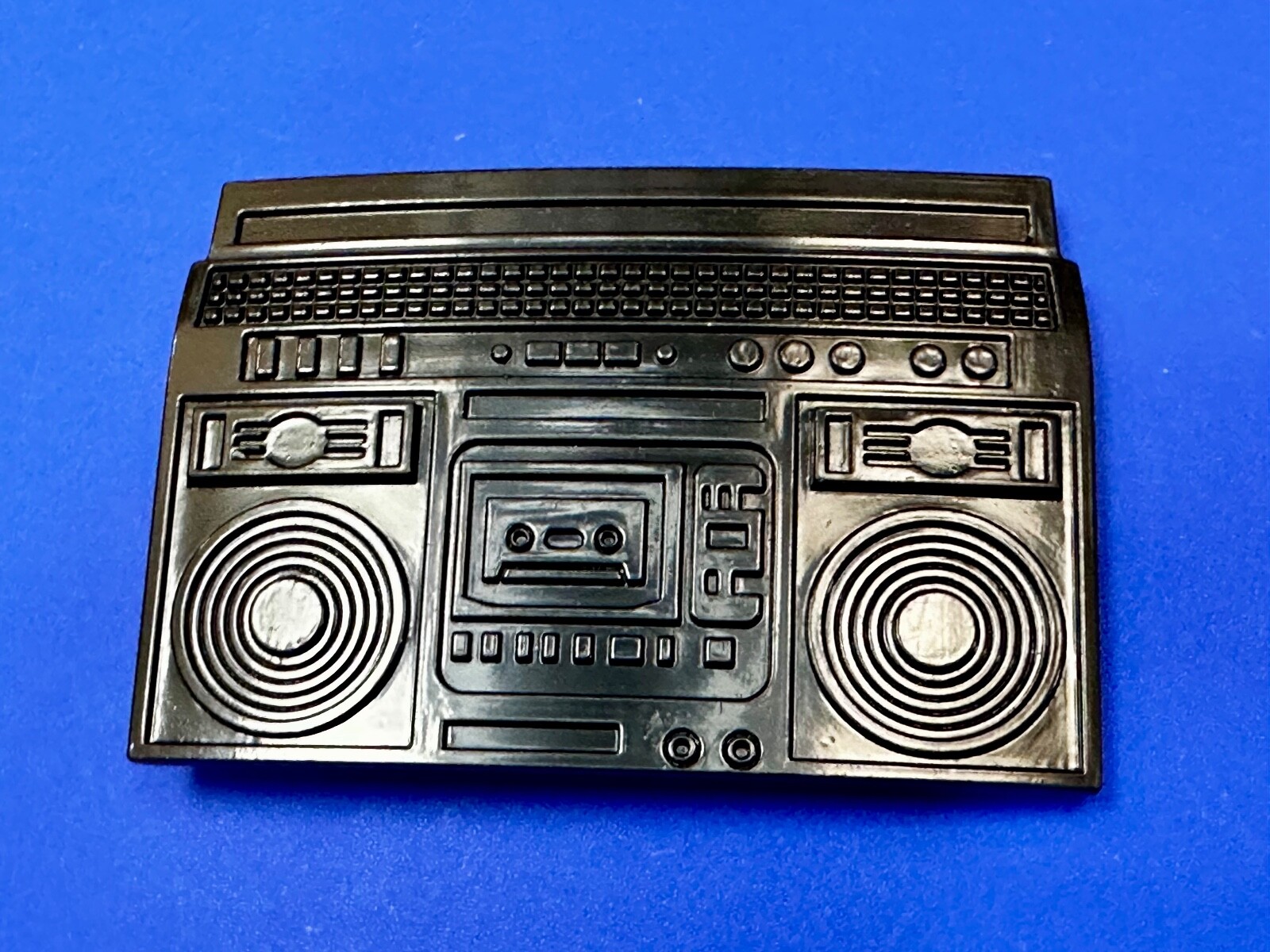Rebel Revolutions Retro Black Color Ghetto Blaster / Boom Box Belt Buckle
