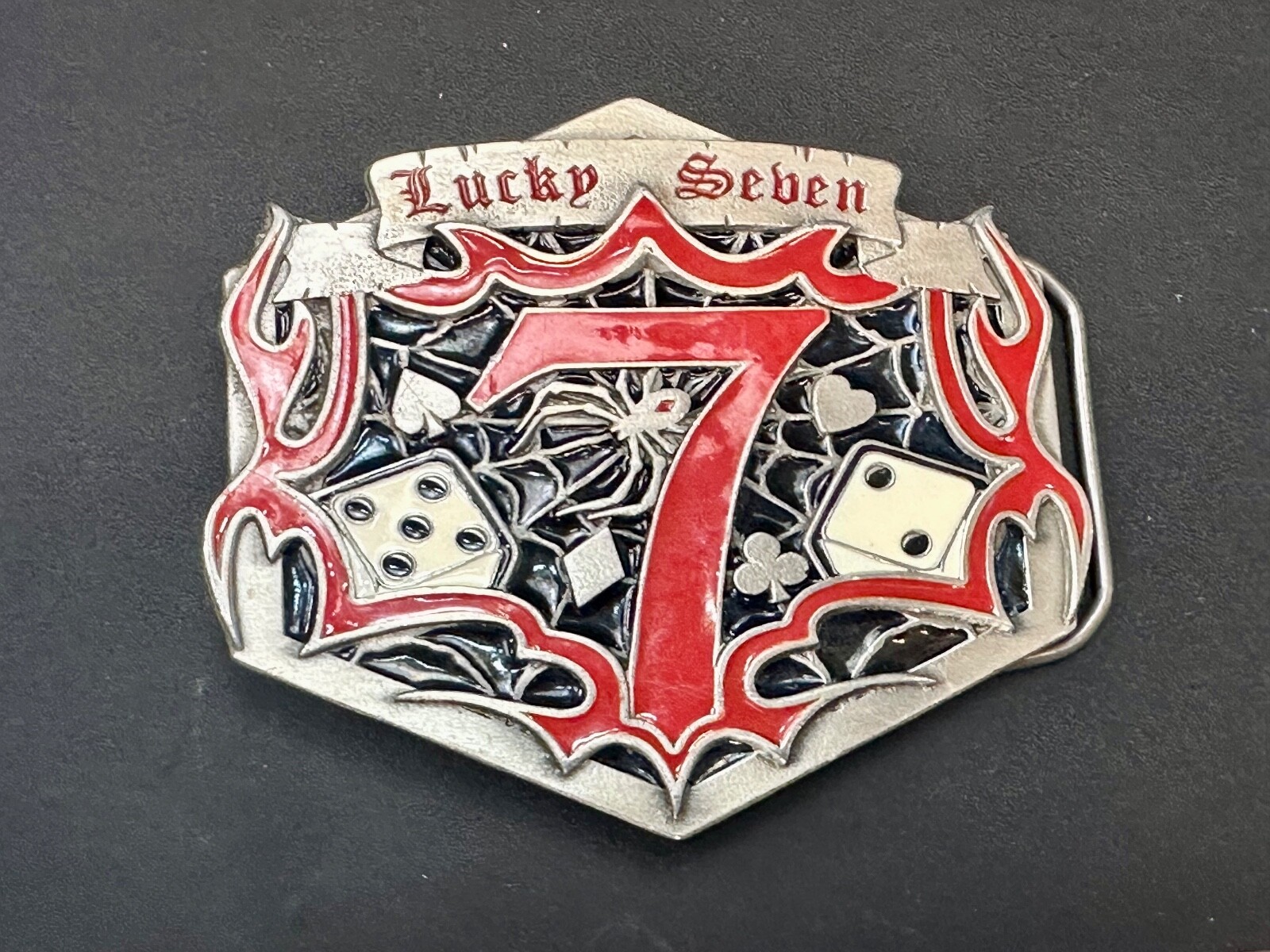 Lucky Seben 7 Seven’s Vegas gambling dice 04 Great American Products belt buckle