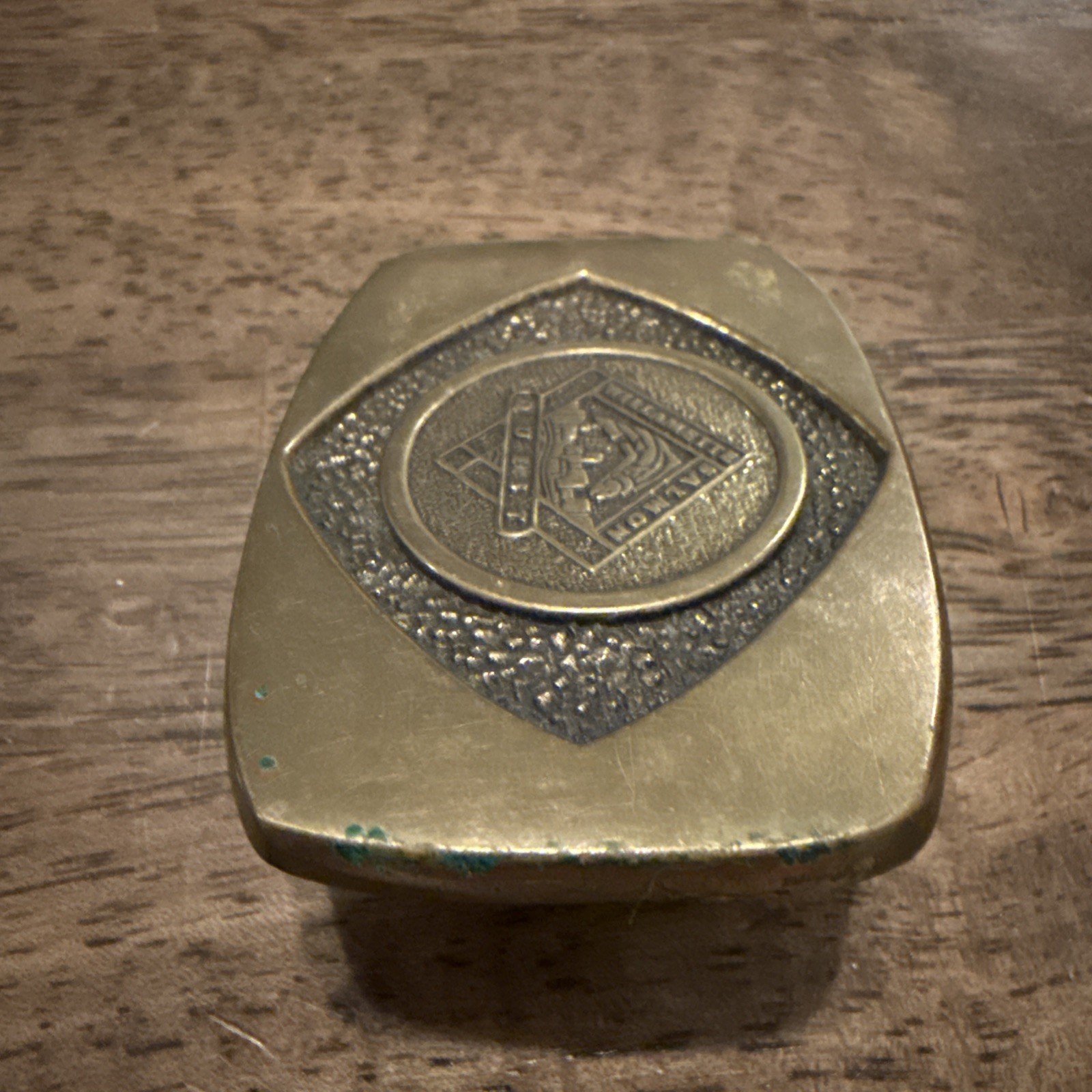 Vintage Solid Brass Williamette Salmon Quest Belt Buckle – C.A.S. – made in USA