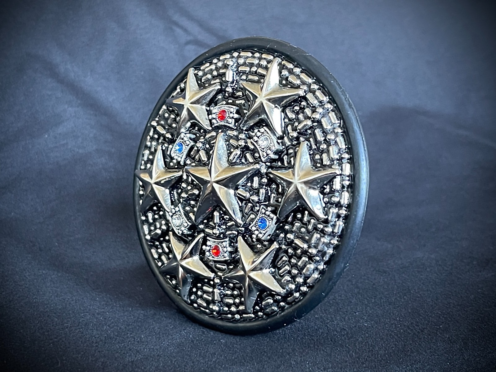 Star Command OOAK Futuristic Belt Buckle Assemblage Art Darren McNeese