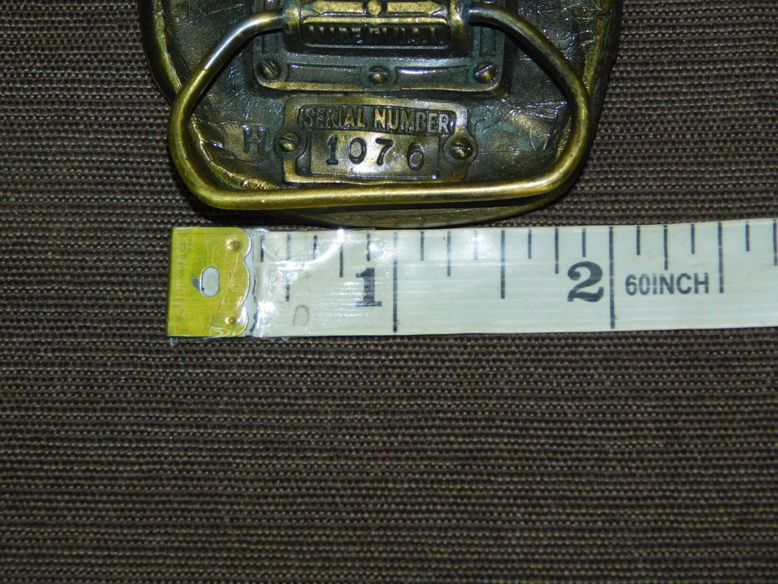 VINTAGE 3 1/4&Prime; ACROSS 1982 UNITED STATES MARINE CORPS FIRST TO FIGHT BELT BUCKLE