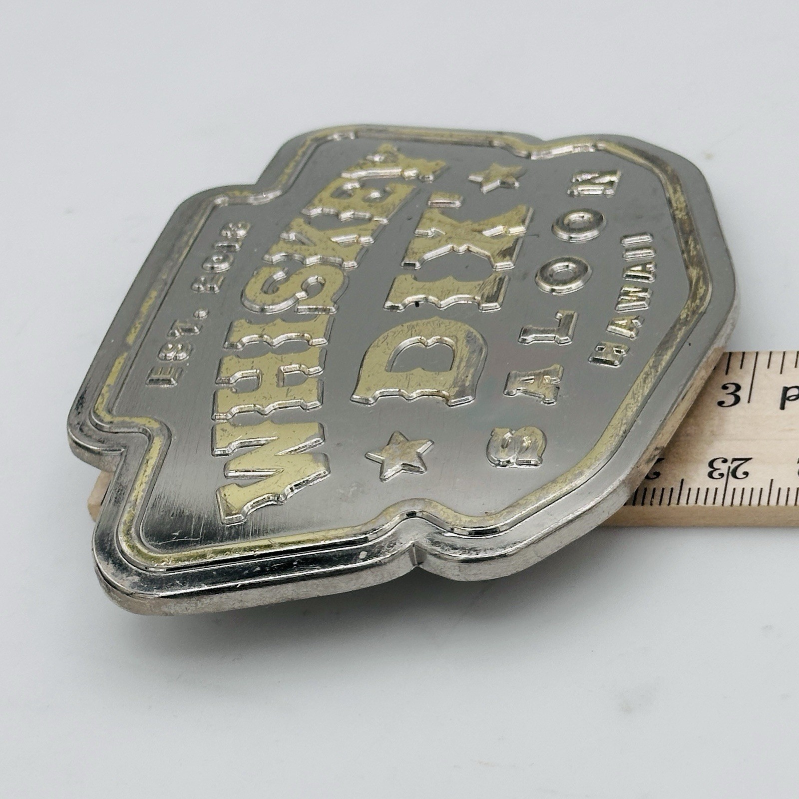 Whiskey Dix&rsquo; Saloon Hawaii Belt Buckle EST. 2013 Official Venue Merchandise
