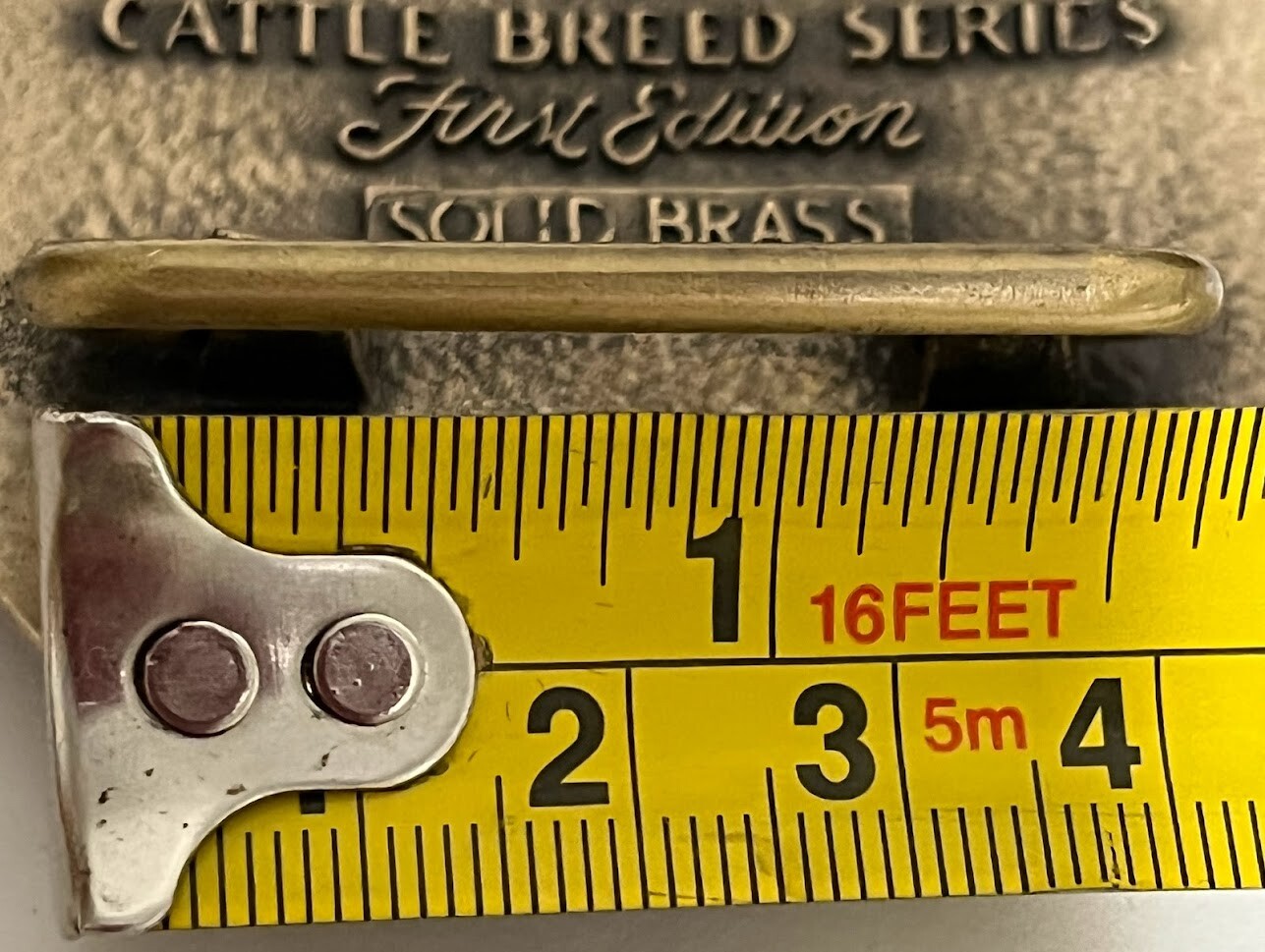 Tony Lama Brass Belt Buckle Maine Anjou Cattle Breed Series 1st Edition NOS