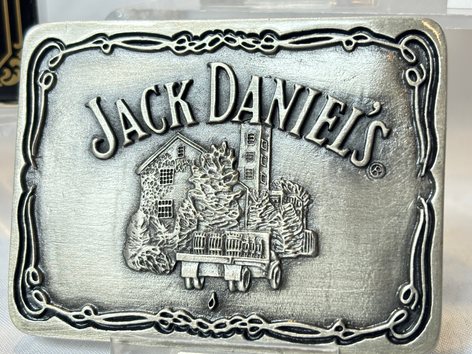 2006 Jack Daniels Belt Buckle Scenes From Lynchburg Tennessee Whiskey In Box