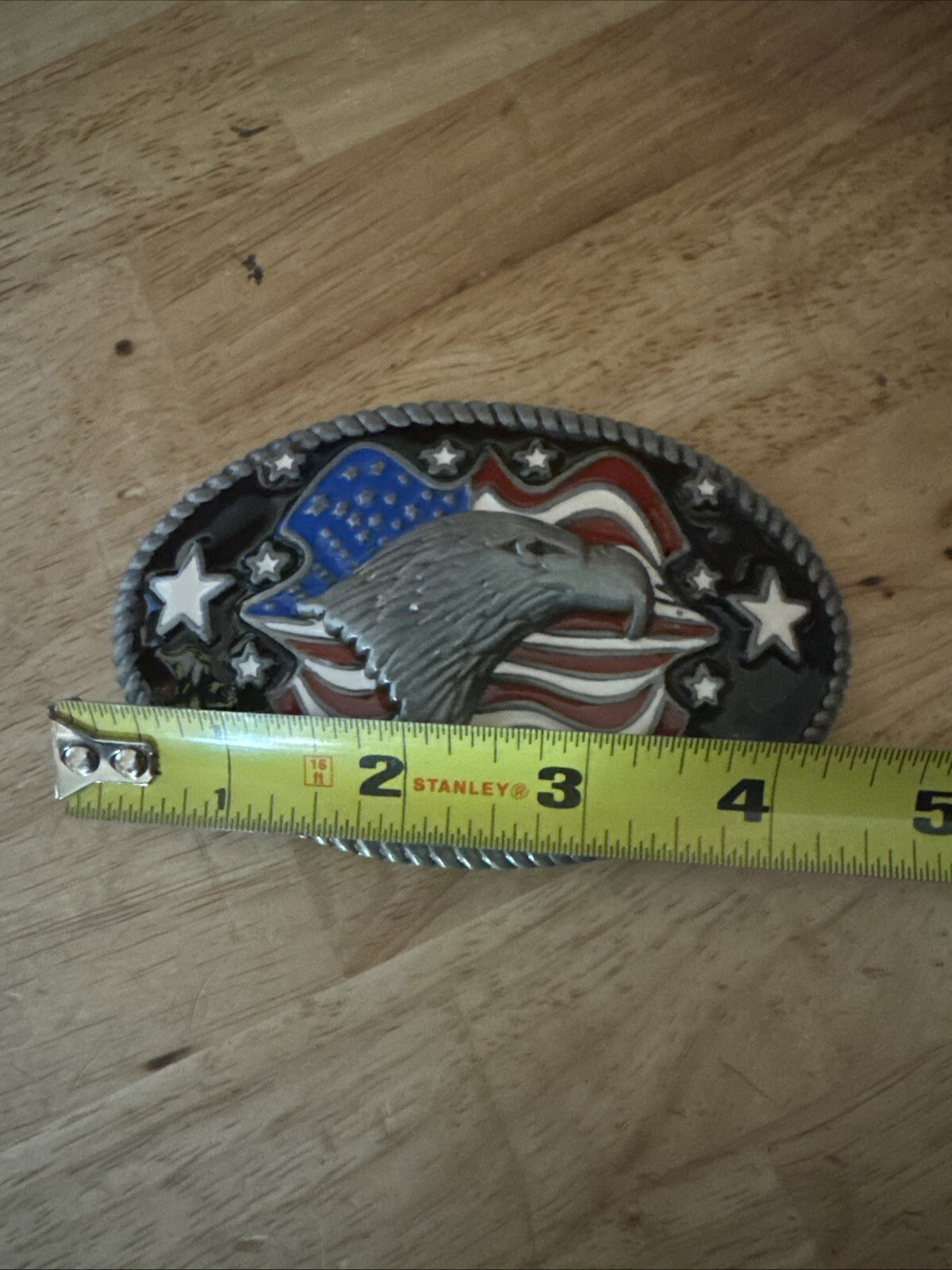 Bald Eagle Belt Buckle Cowboy Rodeo Collector Man Cave Americana Patriot HUGE