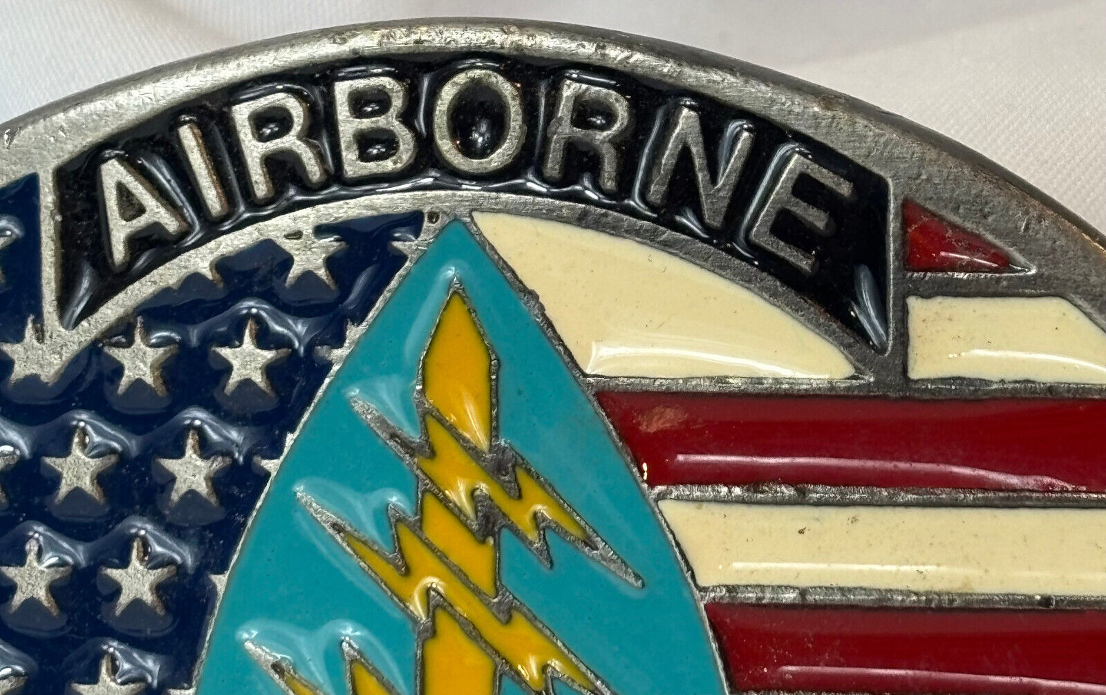 Vtg US Army Belt Buckle Airborne 1st Special Forces Made In The USA
