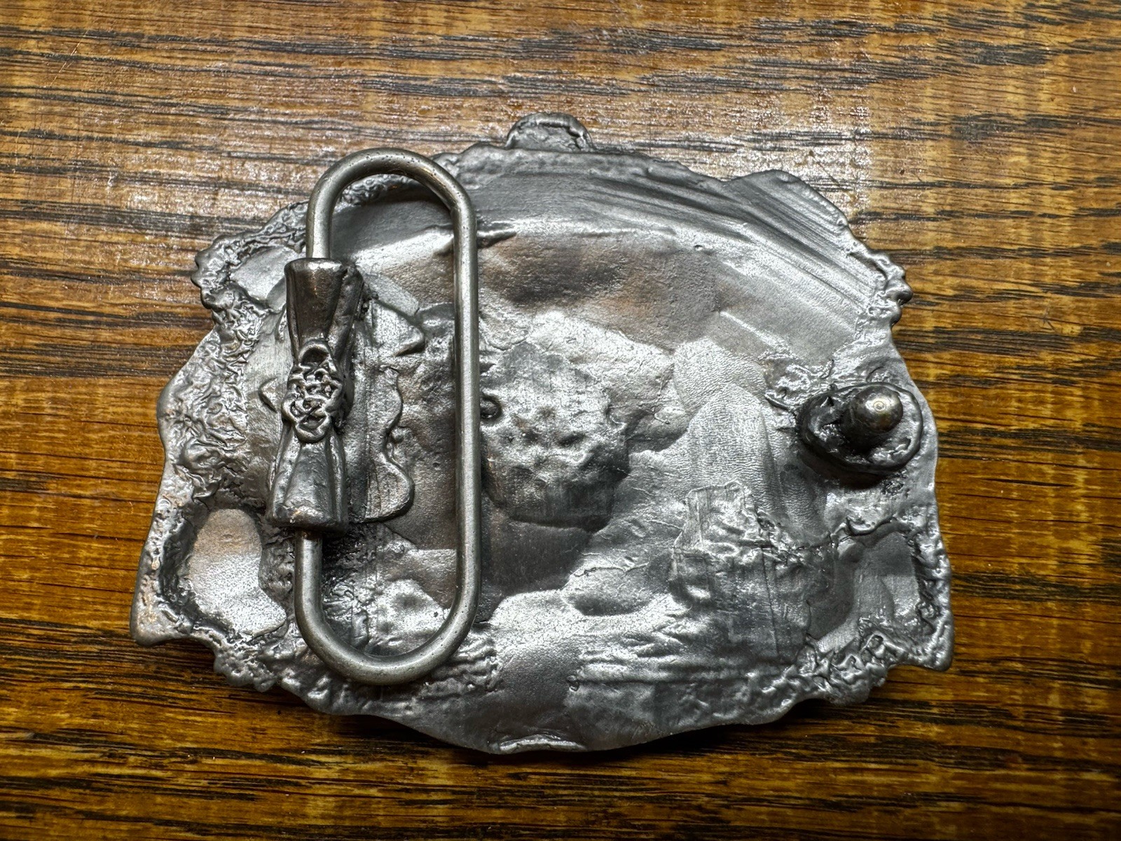 2-Biker Belt Buckles, Grim Reaper Memento Mori Death And American Steel