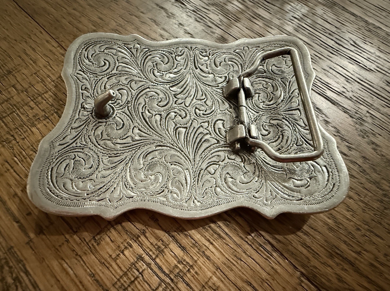 Blazin Roxx Scrolling Cross Filigree Western Belt Buckle Antique Silver