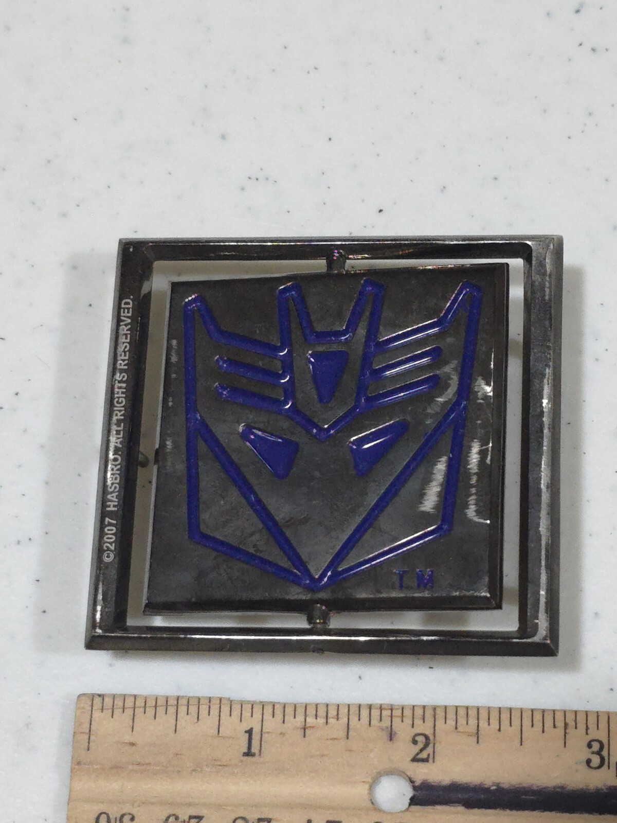 Vintage Transformers Autobot/Decepticon Logo Reversable Belt Buckle
