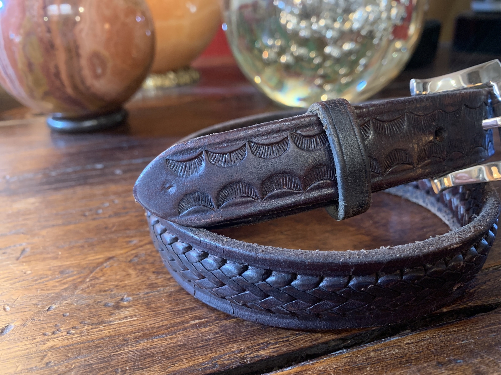 ✅ Old Pawn James Reid style Sterling Silver Belt Buckle Set 26-29”-✅1.”