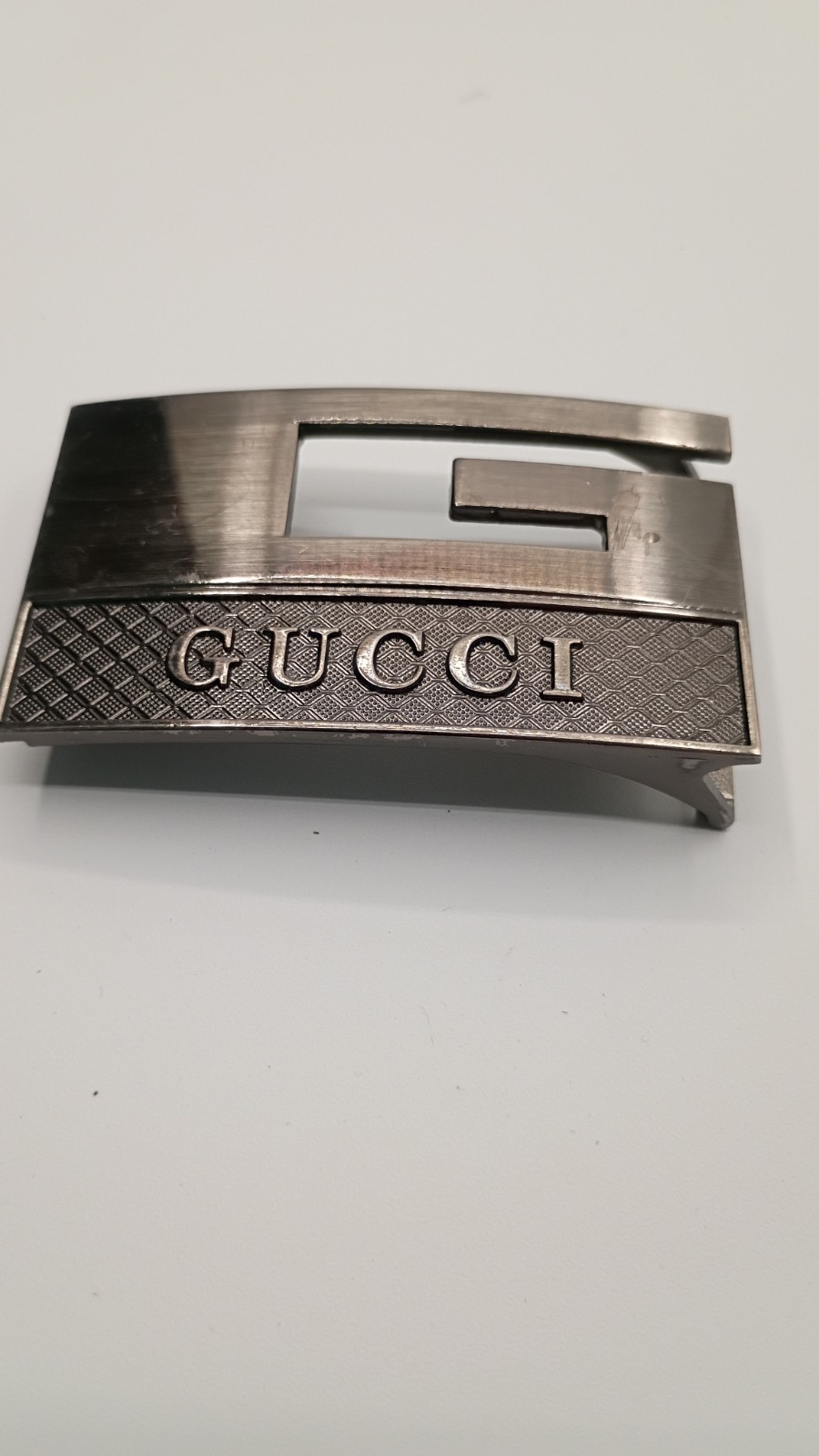 Gucci Archive G Logo Belt Buckle Vintage 90s Heavy Solid Metal Italian Hardware