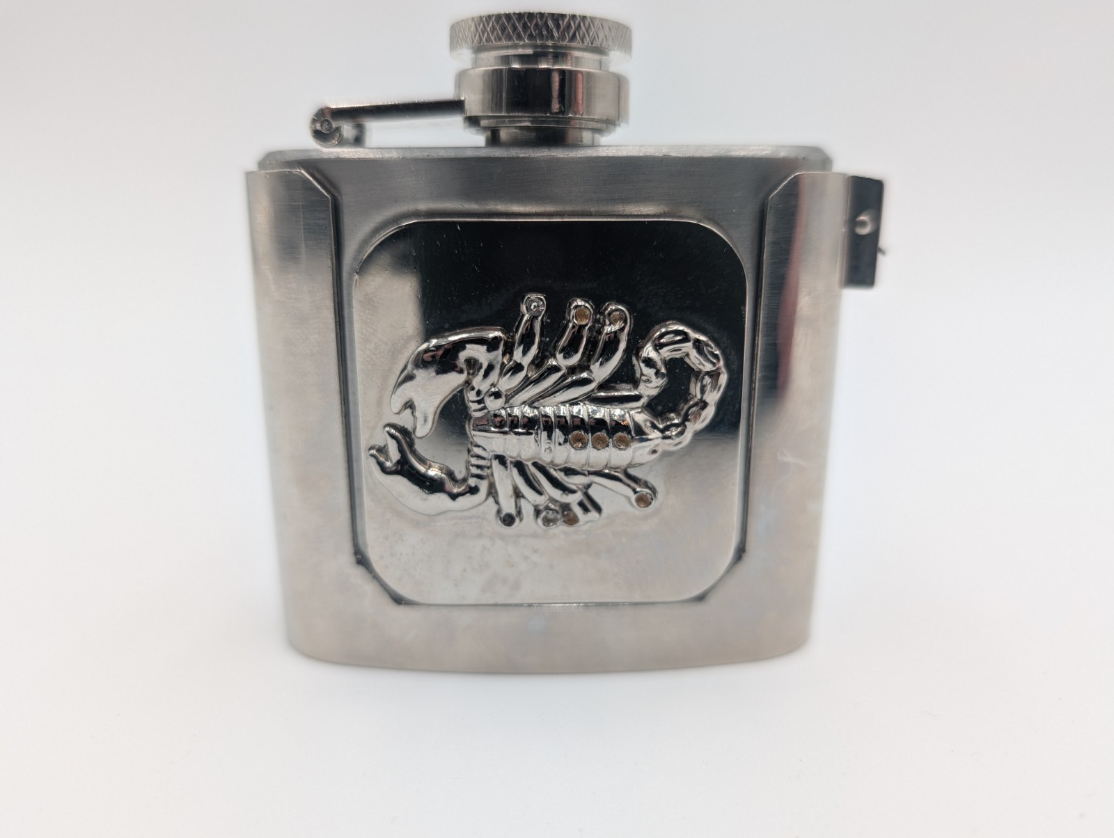 2 oz. Flask Scorpion Metal Removable Belt Buckle Alcohol Drink