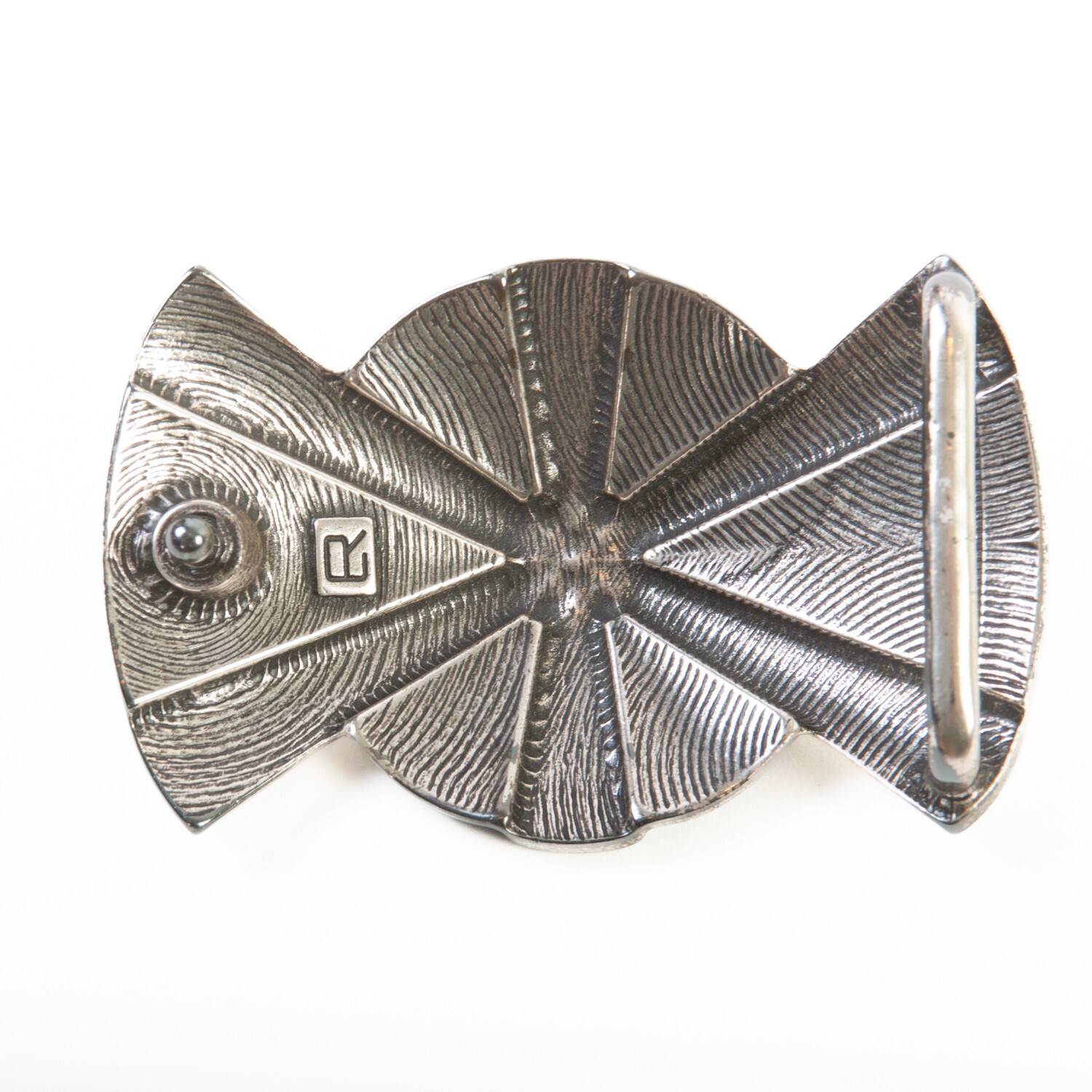 Elliott Rhodes London Purple Stone Inlay Belt Buckle 28085
