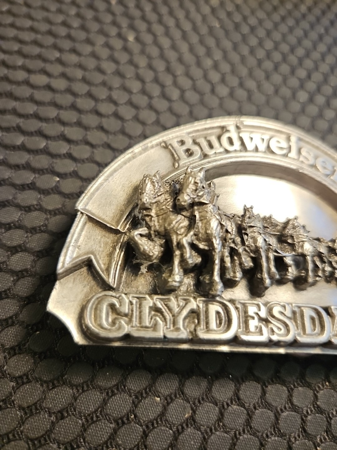 1989 Vintage Budweiser Beer Clydesdales Anhauser Collectible Belt Buckle