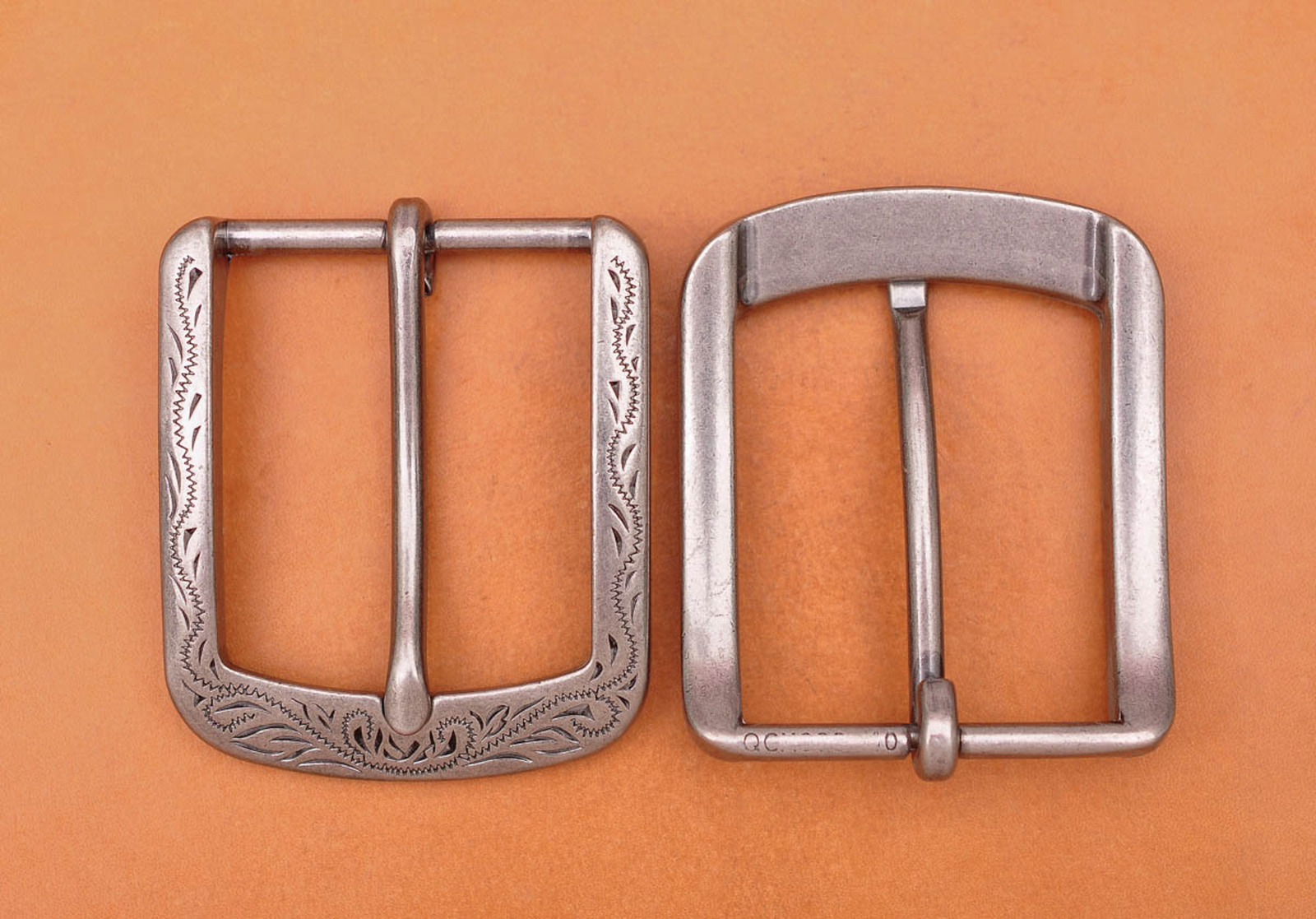 Flower Carved Antique Prong Pin Buckle Men Leather Belt Replacement Buckle 40mm