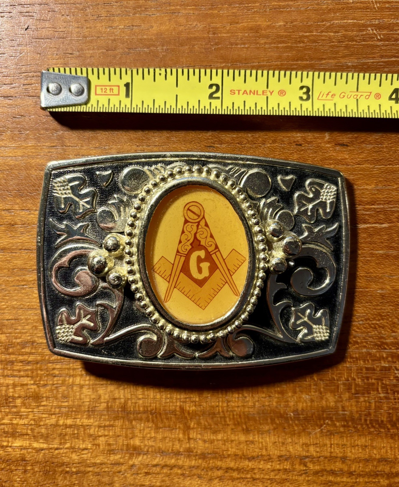 Freemason Masonic Square And Compasses Symbol Belt Buckle