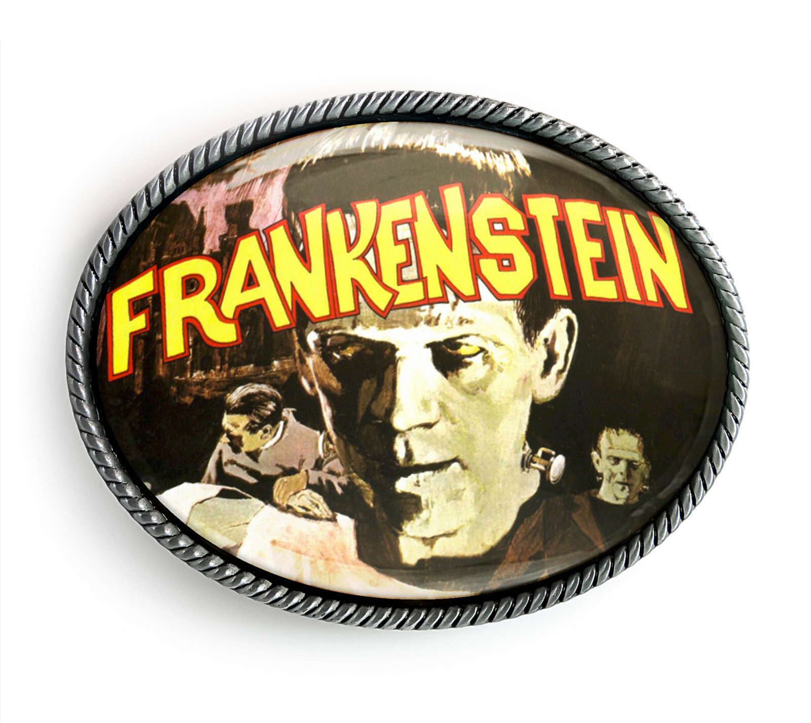 Frankenstein Belt Buckle – Horror Movie Poster Handmade Belt Buckle – 159