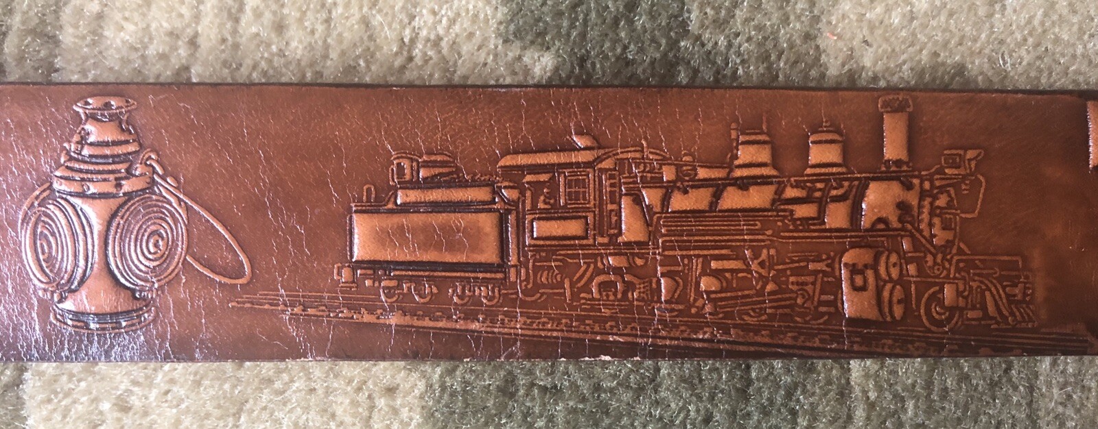 vintage Railroad Buckle and Belt (Siskiyou Buckle Co)