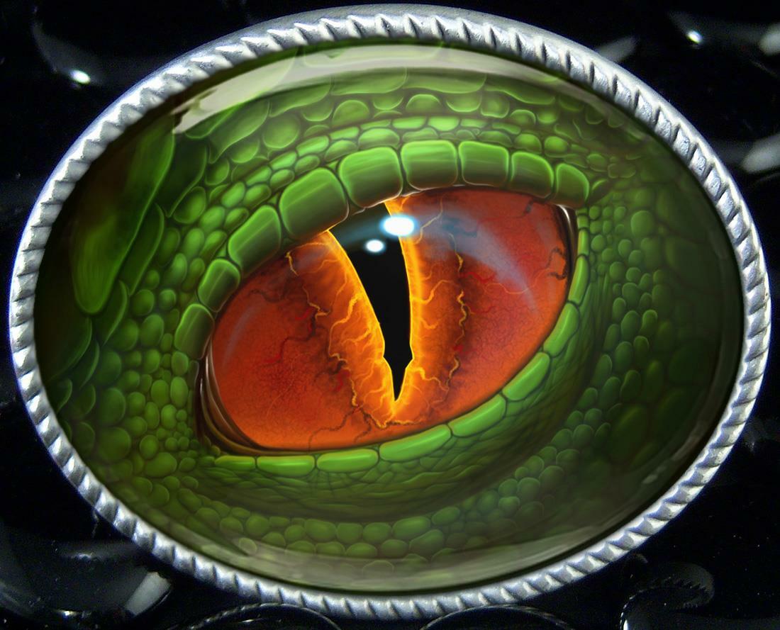 Dinosaur Eye Belt Buckle – Cosplay Dragon Creature Art Handmade Gift -162-E
