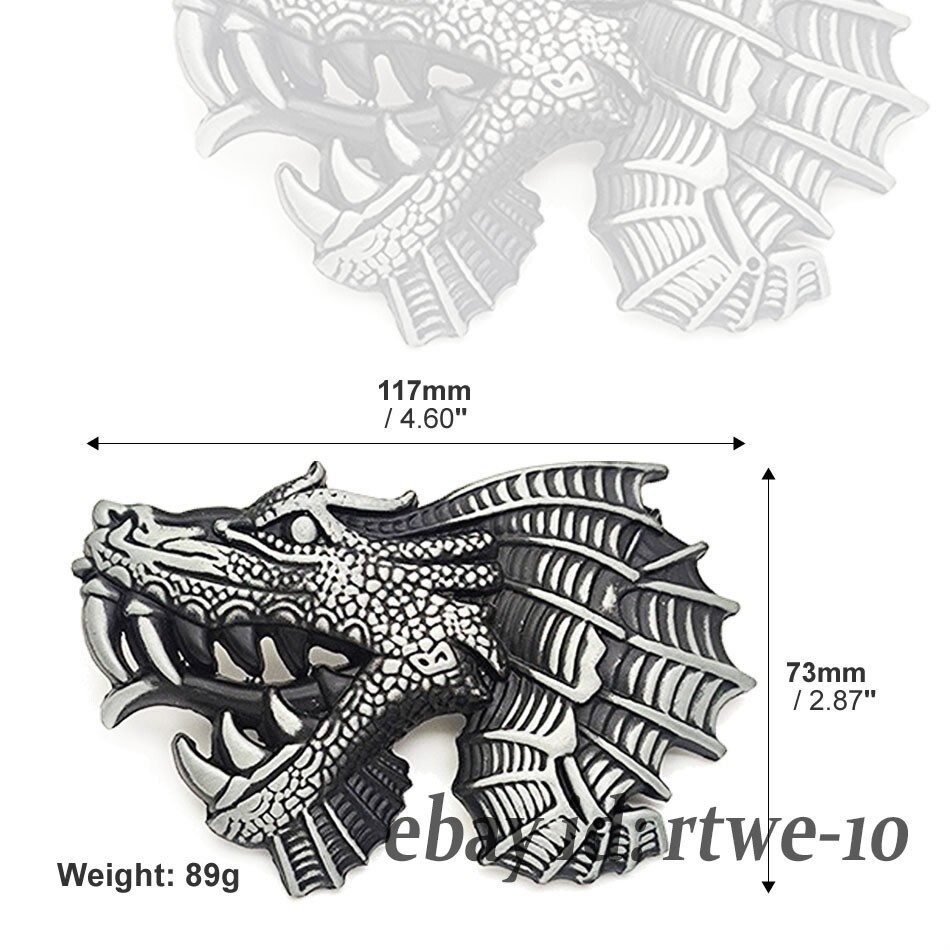 Vintage Men Belt Buckle Western Cowboy Alloy Rock Style Fashion Flying Dragon
