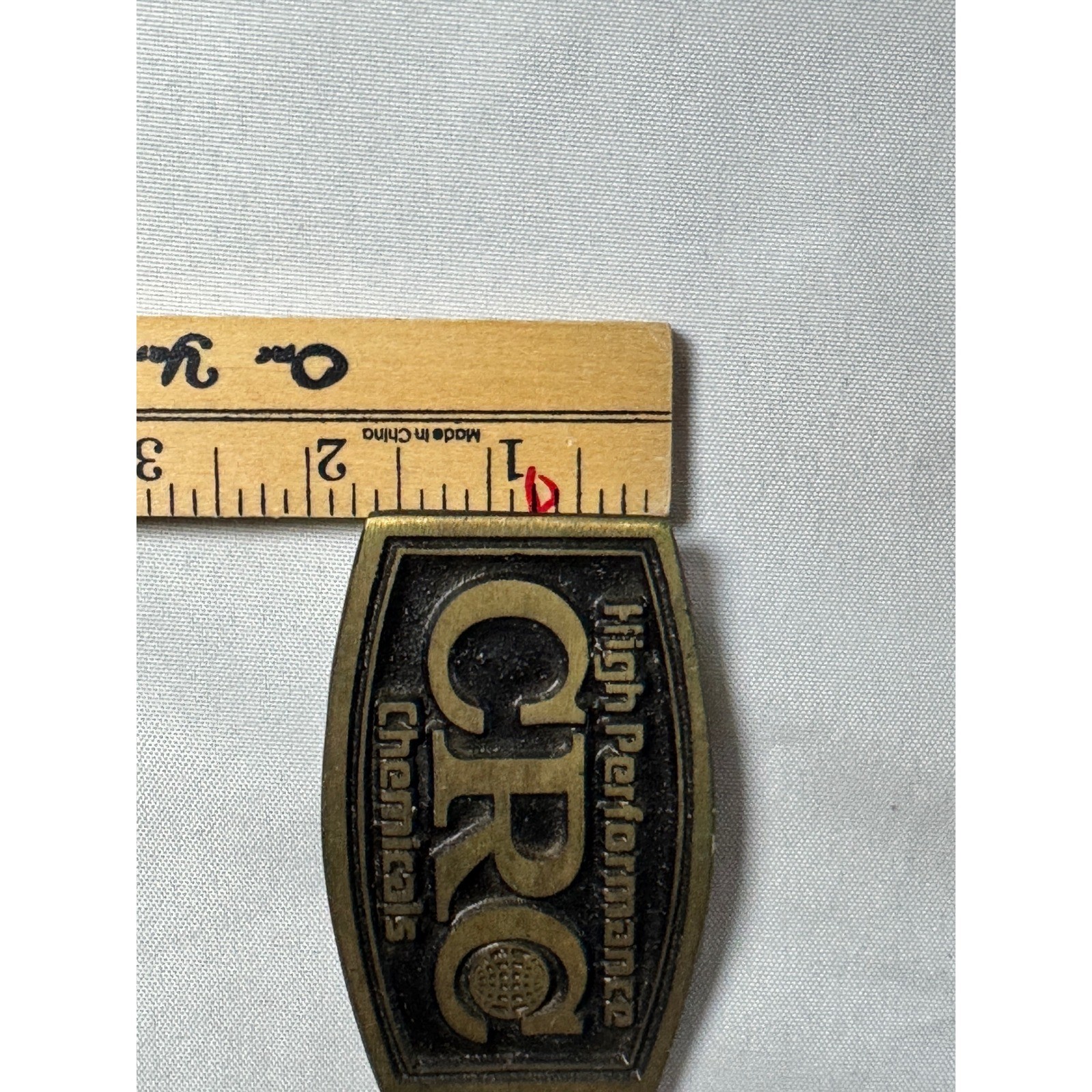 Vintage DYNA BUCKLE CRC Chemicals Belt Buckle Solid Bronze Made in USA Utah