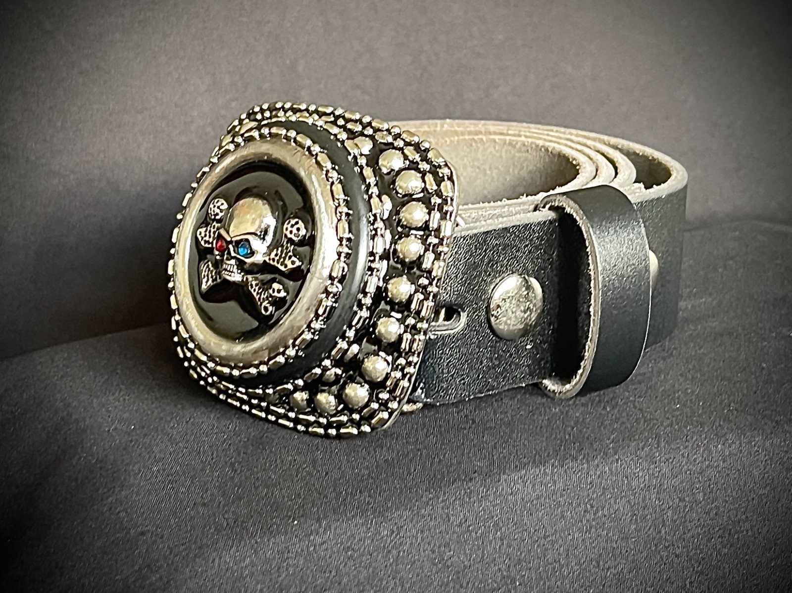 “This Mortal Coil” Skull Belt Buckle OOAK Gothic Artifact Darren McNeese