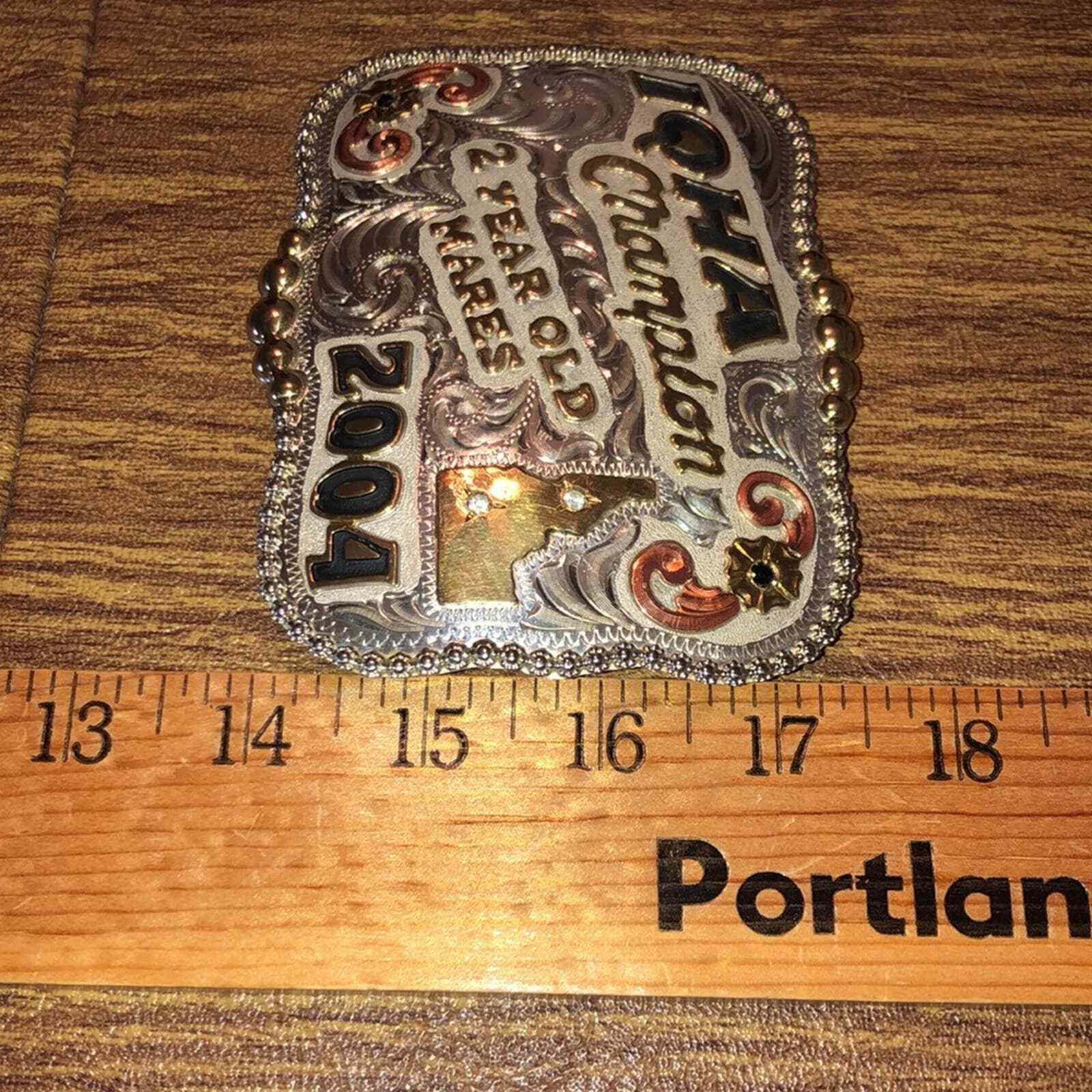 Frontier 2004 IQHA Idaho Quarter Horse Champion Belt Buckle