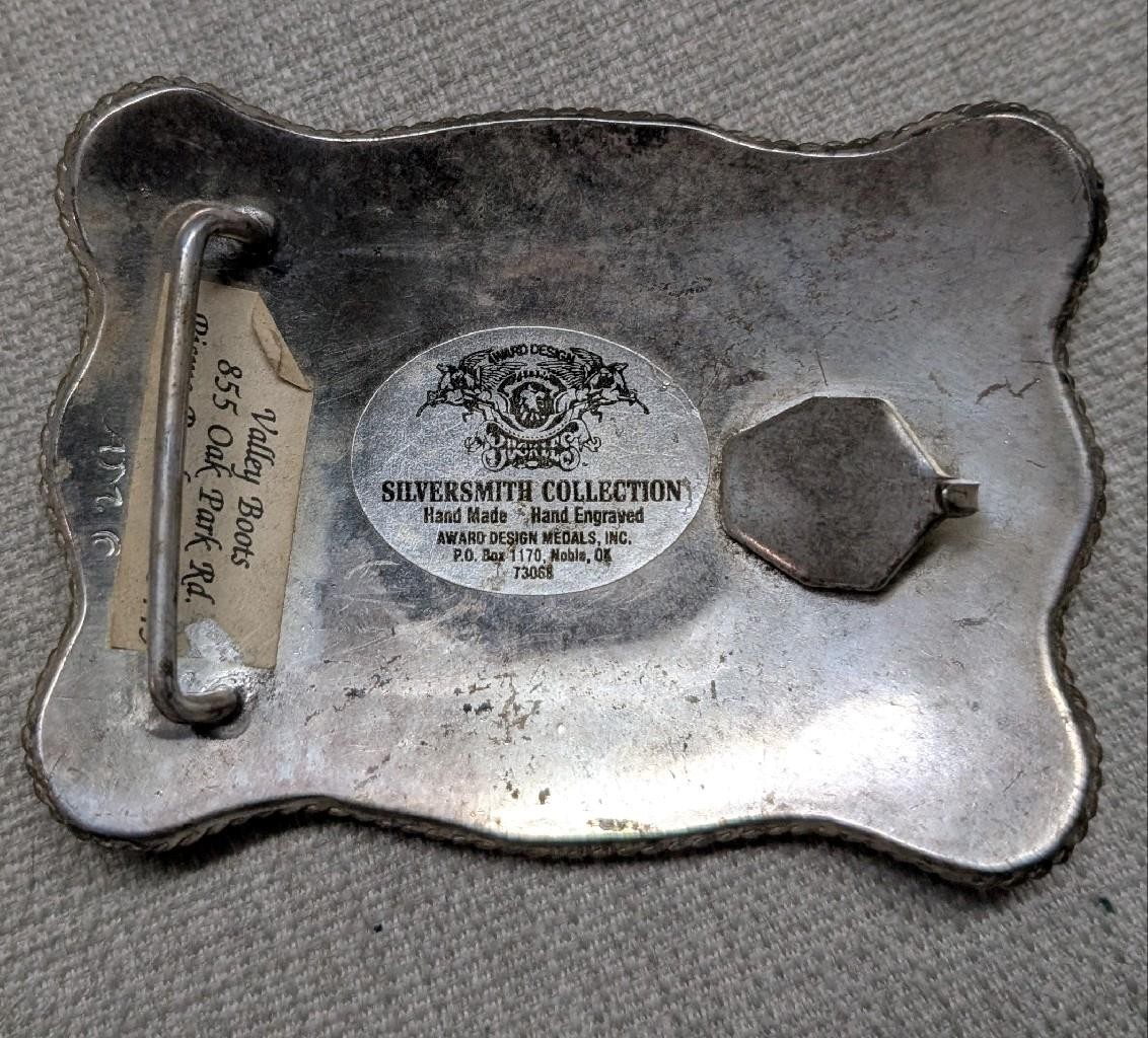 vintage SILVERSMITH COLLECTION belt buckle HORSE equestrian WESTERN cowboy
