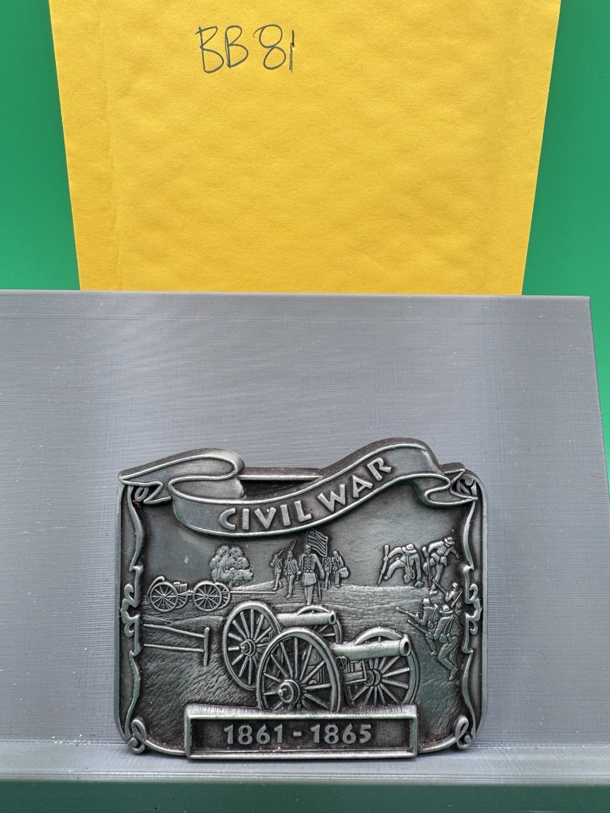 Civil War 1861-1865 Pewter Metal Belt Buckle Century Made in Canada, Used