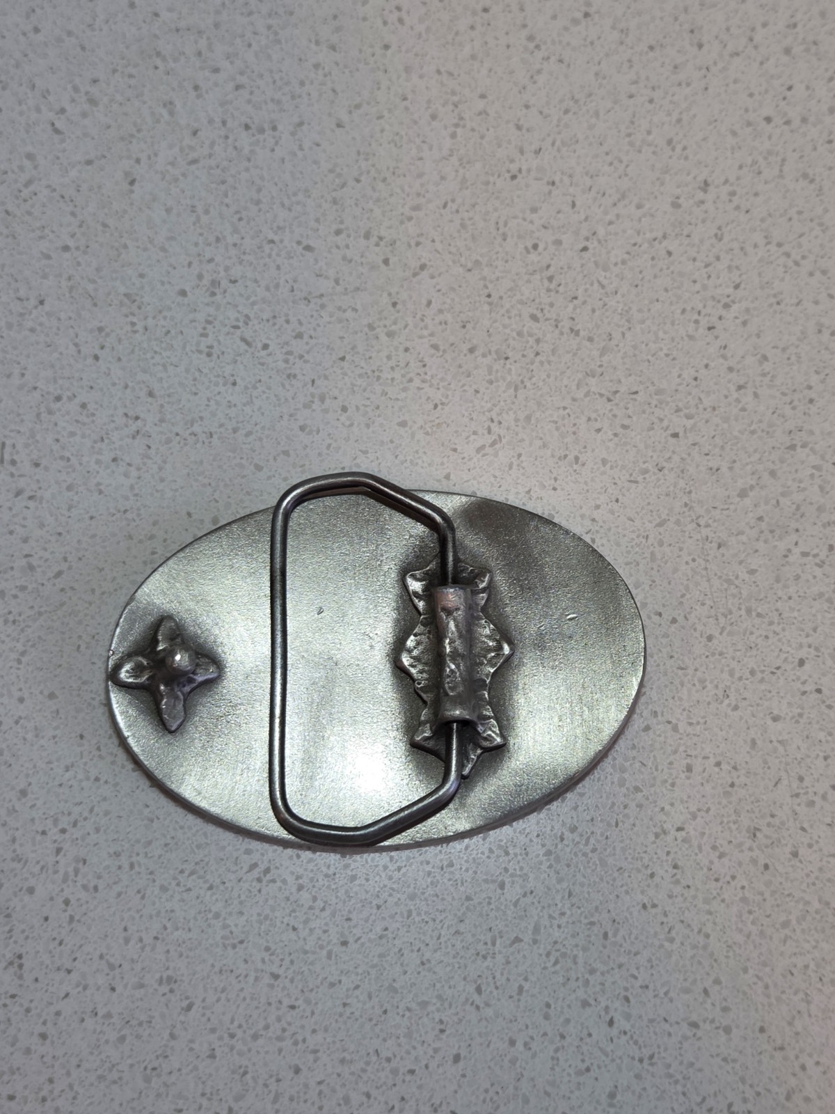 Silver Oval black widow Spider Belt Buckle Metal