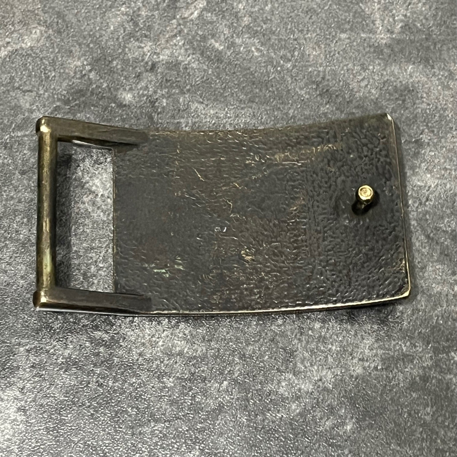 Levi Strauss Vintage Belt Buckle Brass Two Horse Logo Plaque Western Cowboy