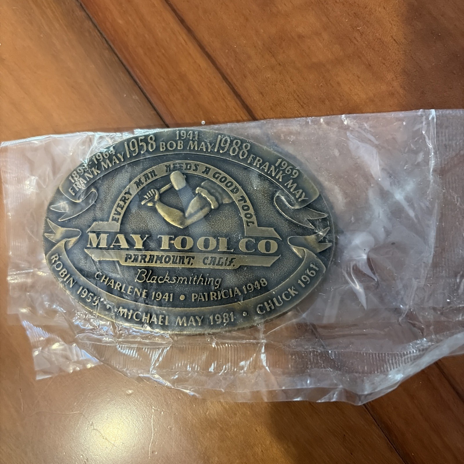 May Tool Co Blacksmithing Belt Buckle Paramount CA New