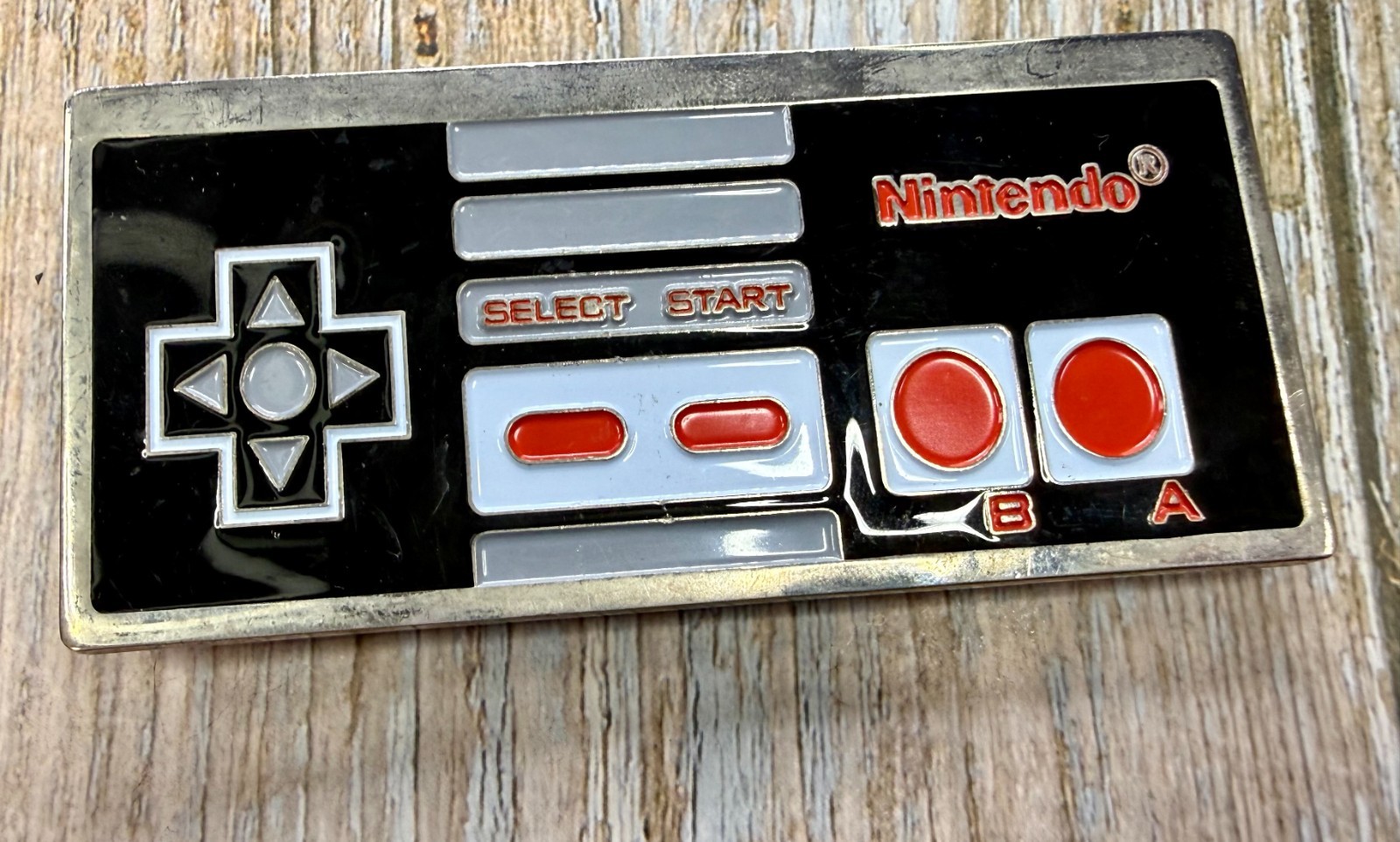 Official Classic Nintendo NES System Video Game Controller Figural Belt Buckle