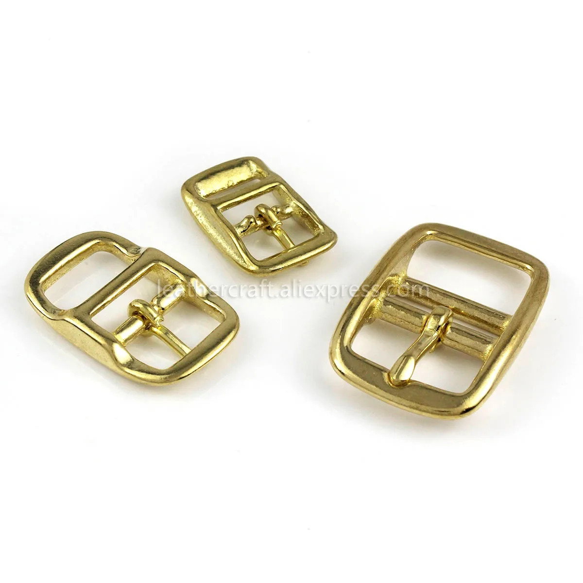 1Pcs Solid Brass Belt Buckle Middle Center Bar Single Pin Belt Buckle Leather Cr