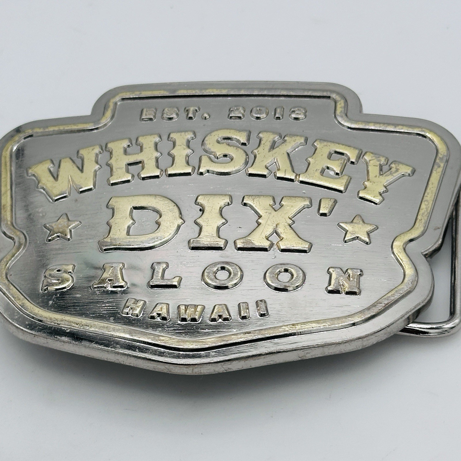 Whiskey Dix&rsquo; Saloon Hawaii Belt Buckle EST. 2013 Official Venue Merchandise