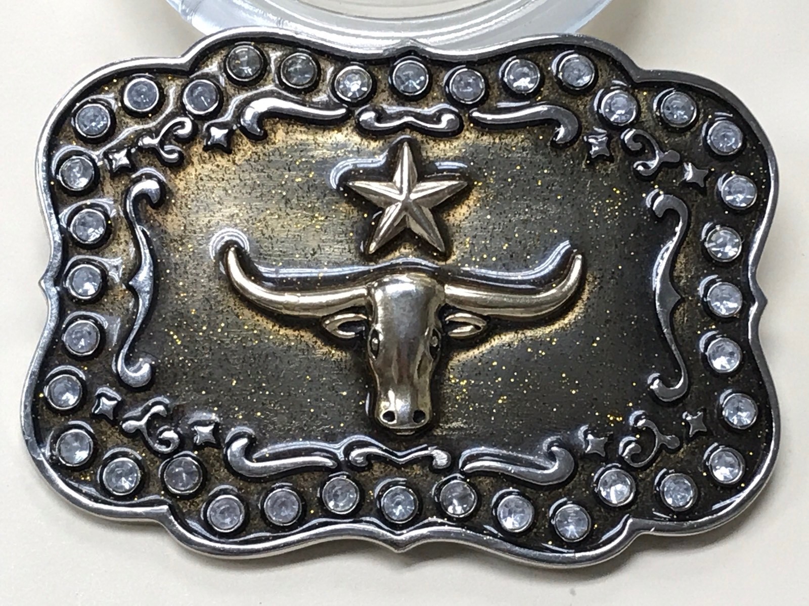 Vintage Western Belt Buckle TEXAS STEER COW SKULL Classico Italia, Cowboy!