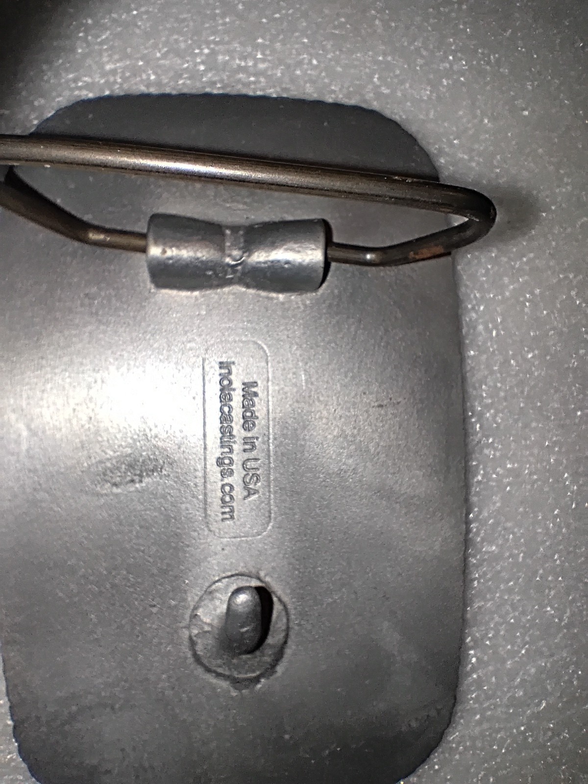 Vintage Pewter Removable Mens Belt Buckle (RAMSEY WINCH) 3.5&Prime;X 2.25&Prime; MADE IN USA