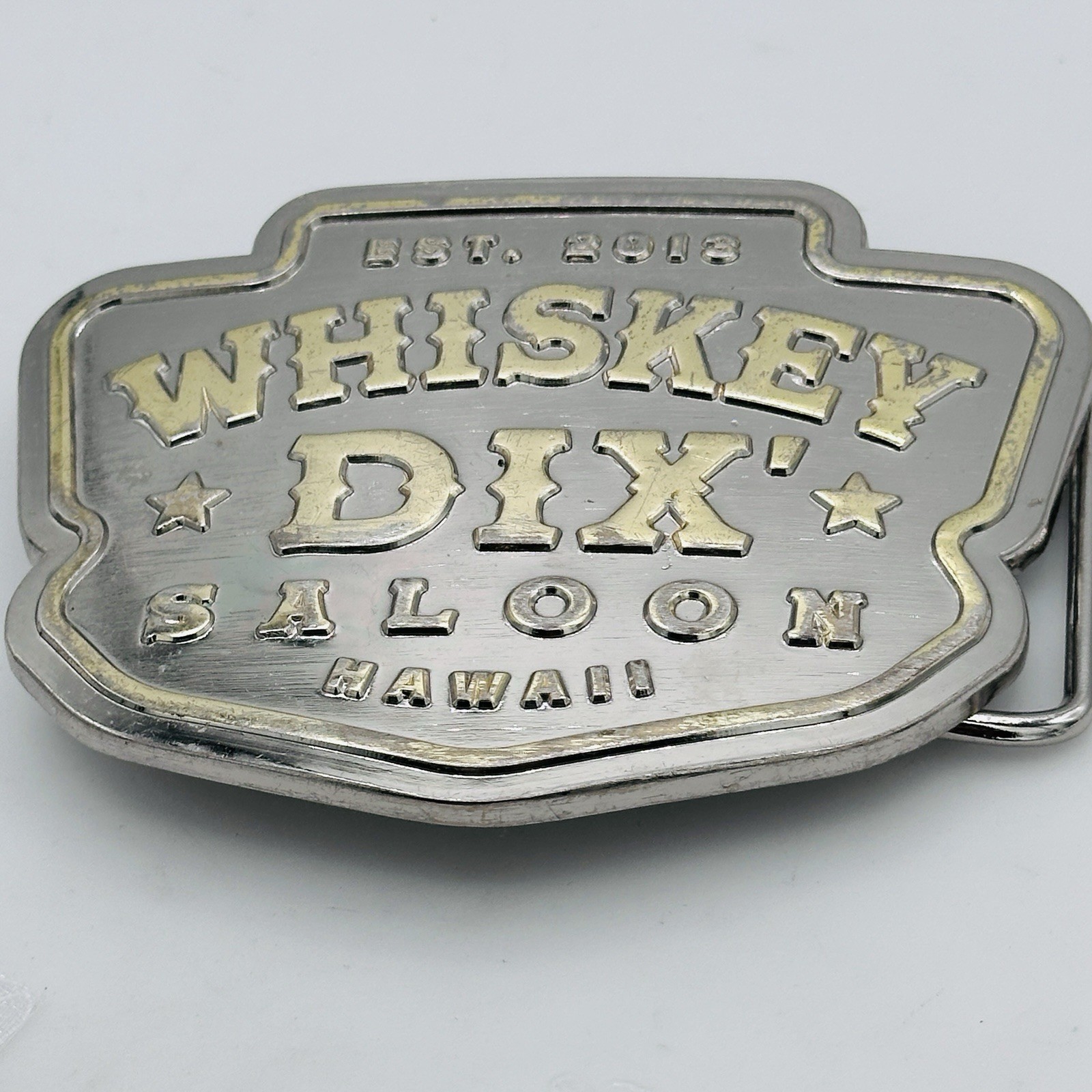 Whiskey Dix&rsquo; Saloon Hawaii Belt Buckle EST. 2013 Official Venue Merchandise