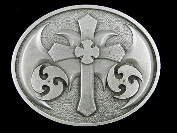 SF01123 *NOS* REALLY COOL **CELTIC CROSS** PEWTER ART FASHION BELT BUCKLE