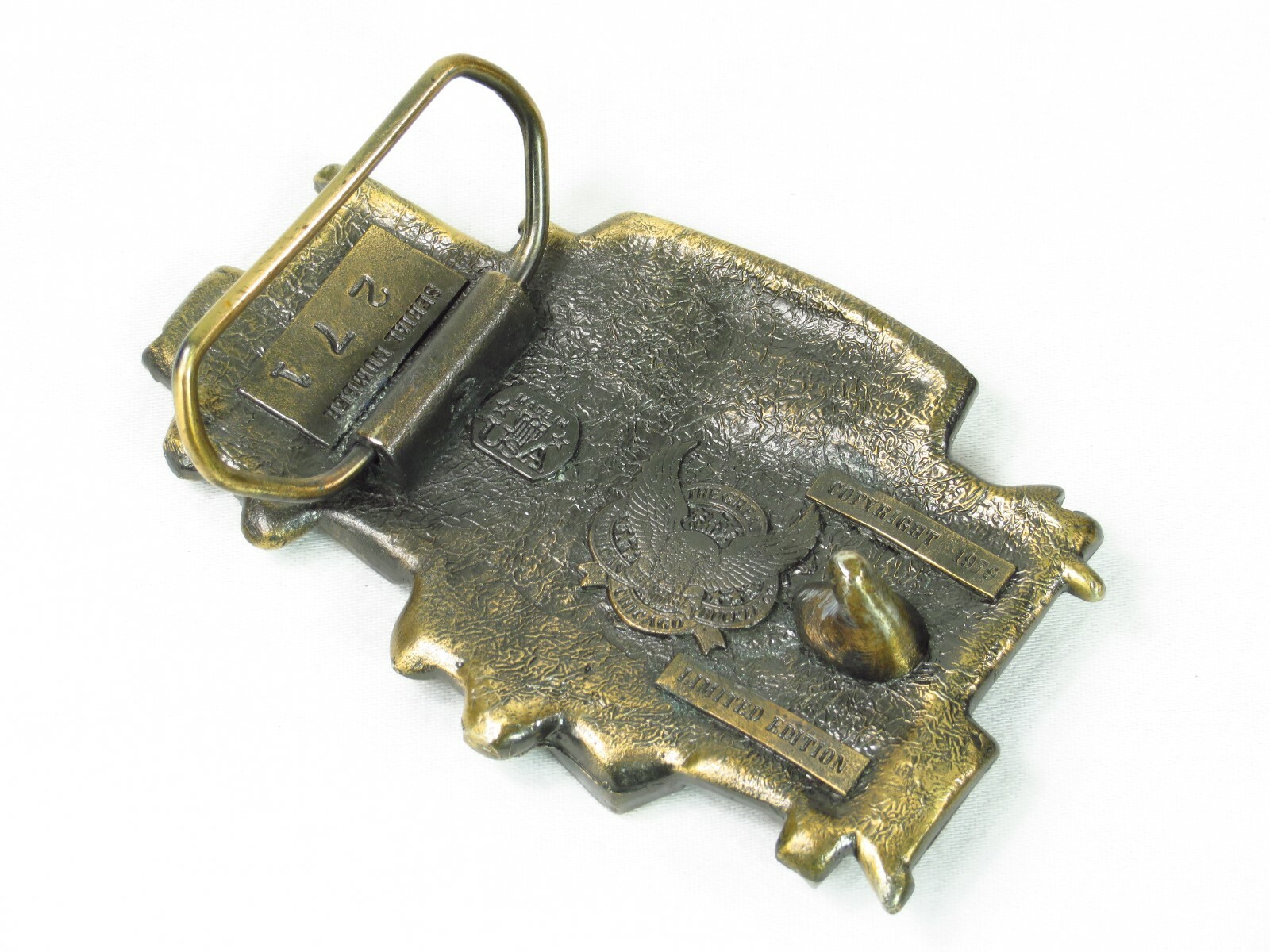 Vintage Railroad Caboose Belt Buckle Brass Train 1979 Chicago Limited Edition