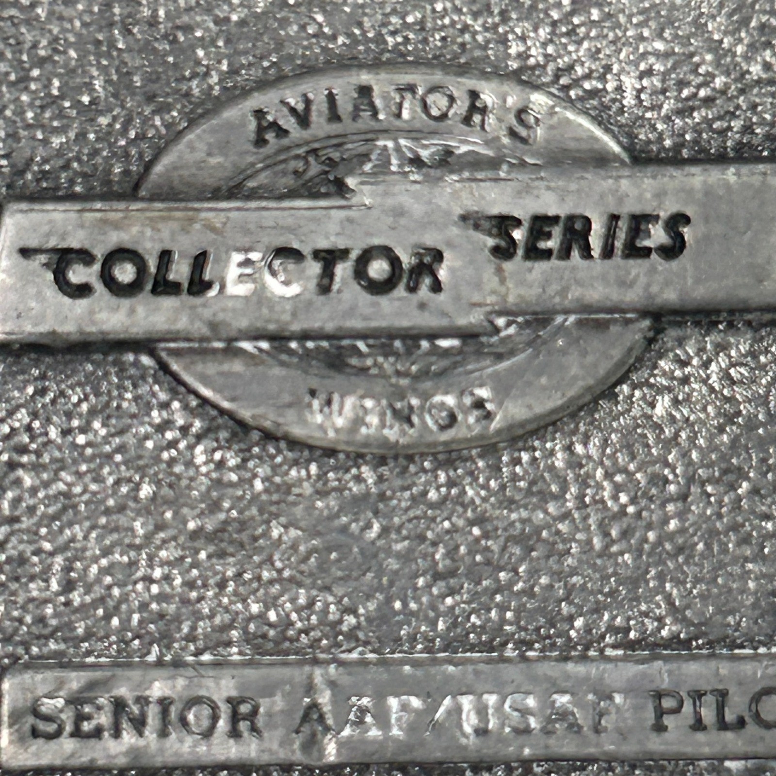 Vintage 1983 Buckle Connection Senior AAF USAF Pilot Wings Belt Buckle Silver