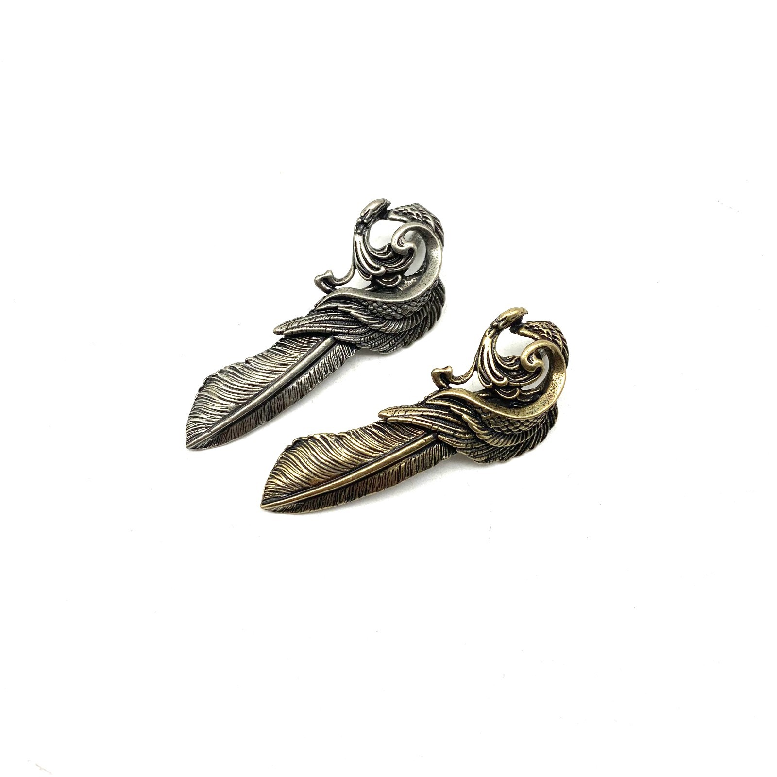Copper Feathers Charm Jewelry Decoration Accessories Bag Decoration Pendants lot