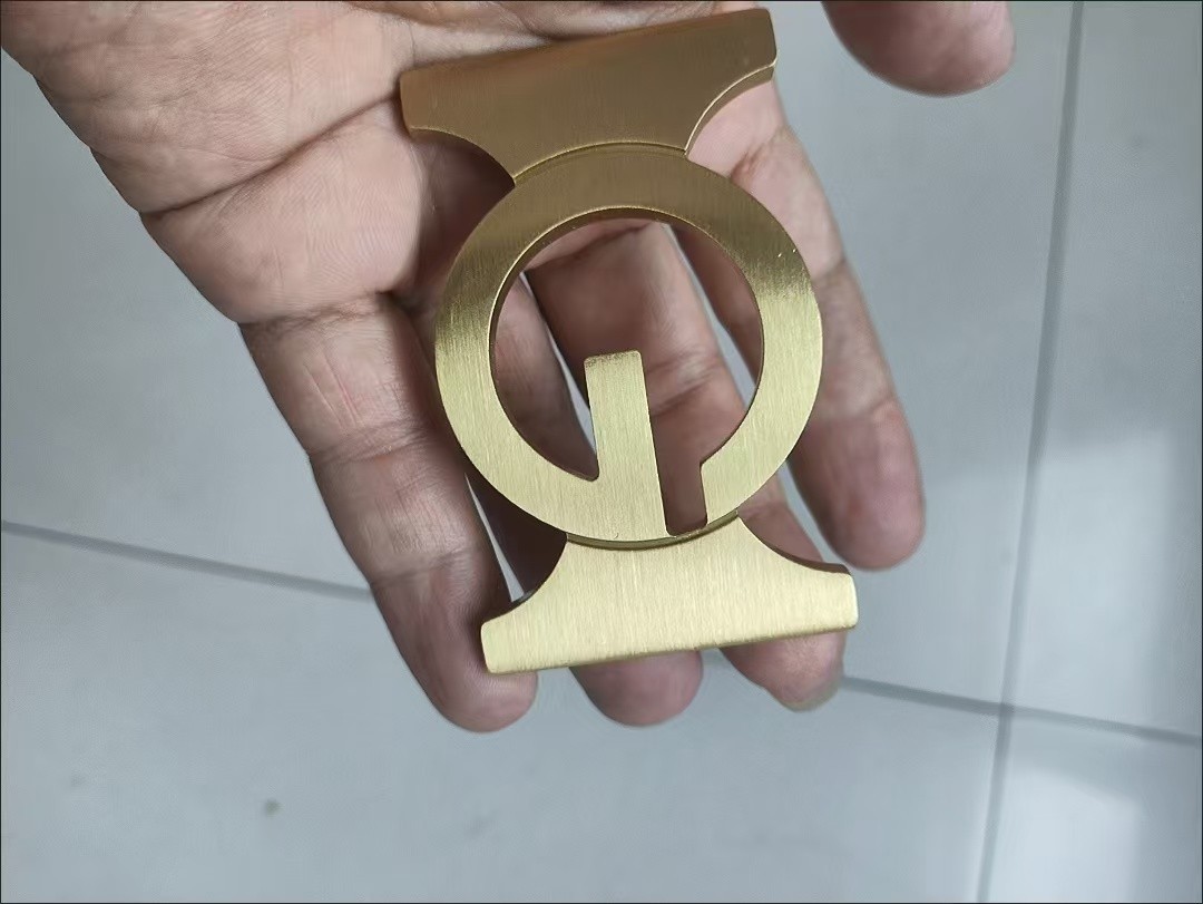 Brass belt head with smooth buckle for men&rsquo;s solid buckle head 3.9cm