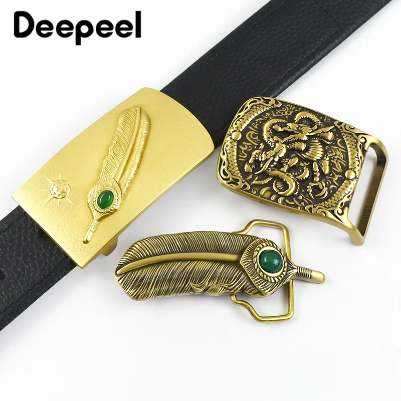 1Pc 39/40Mm Stainless Steel Pure Brass Belt Buckles for Men&rsquo;S 37-38Mm Strap DIY