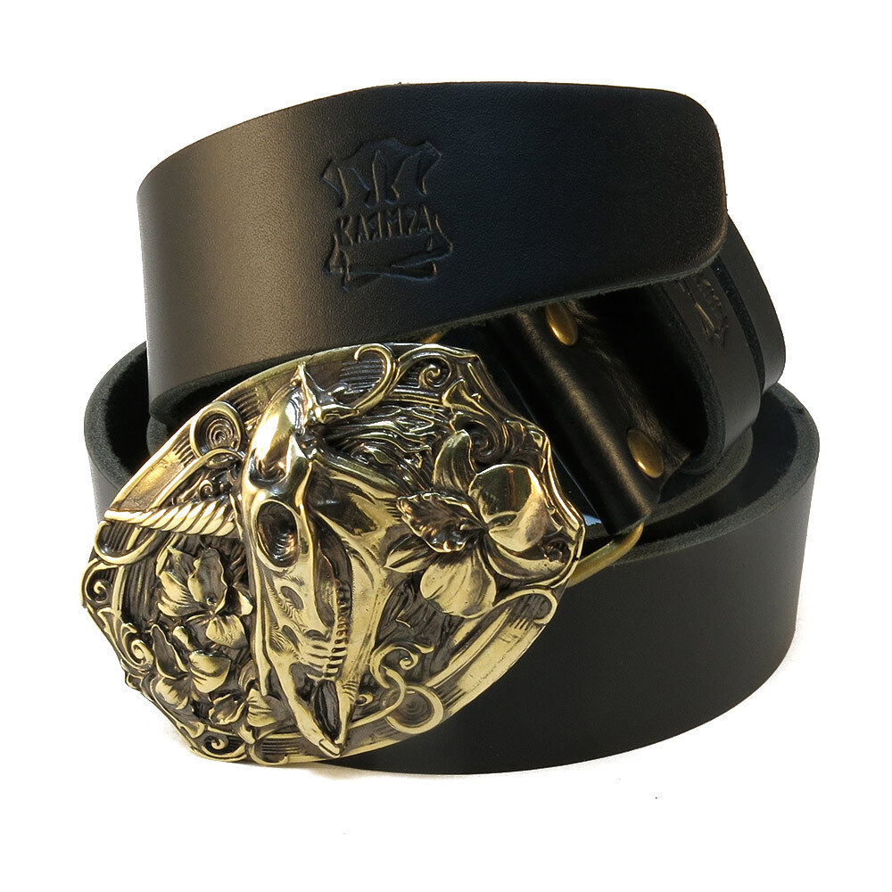 Belt Buckle « Unicorn », Immortal Beauty Belt Buckle, Unicorn with Flowers
