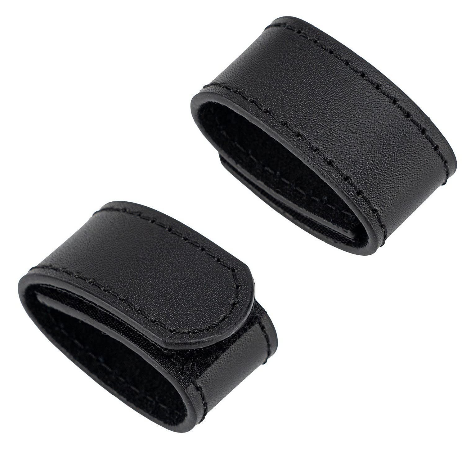 TACNEX Genuine Leather Belt Keeper 1 3/8&Prime; – 1 1/2&Prime; Wide Men&rsquo;s 2 pcs, Black
