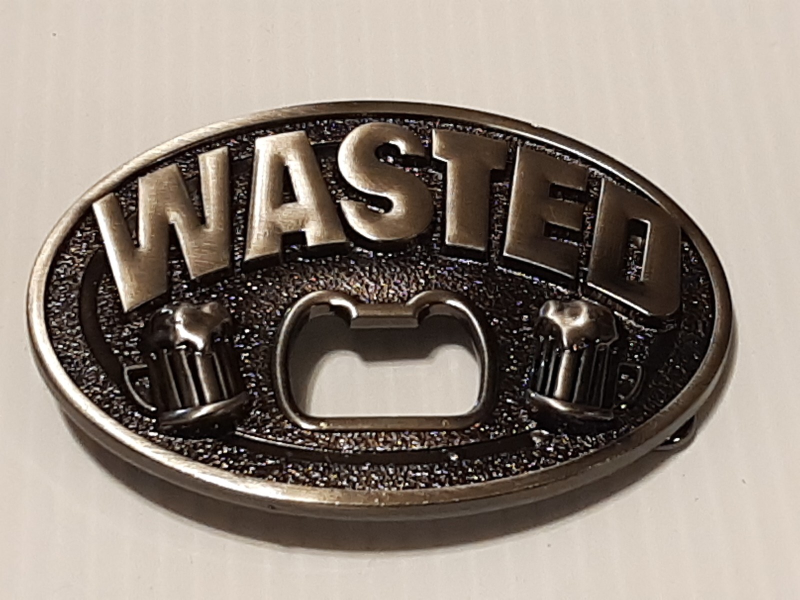 BEER DRINKING WASTED BOTTLE OPENER Metal Belt Buckle