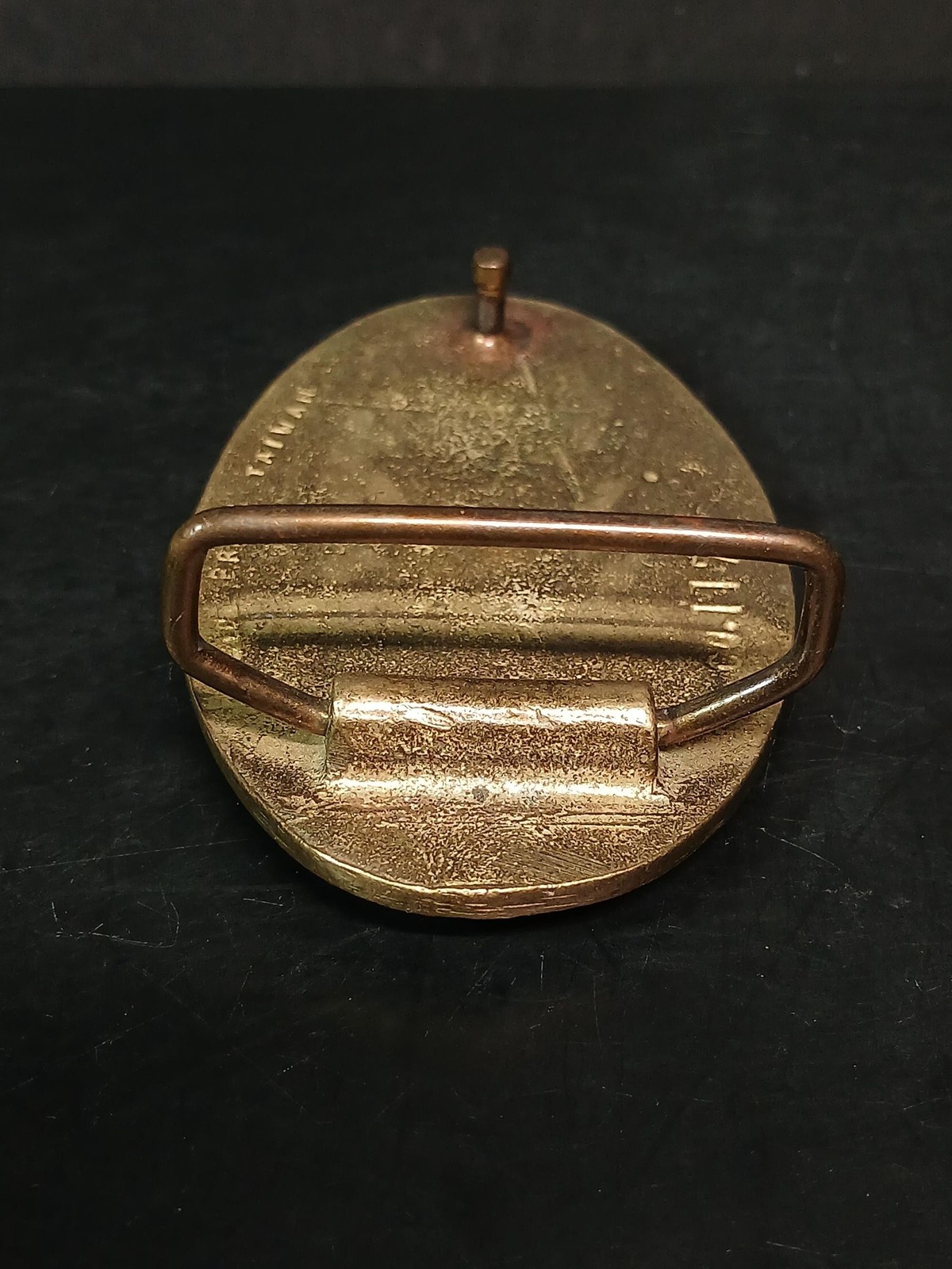 Solid Brass Country Music Guitar Belt Buckle